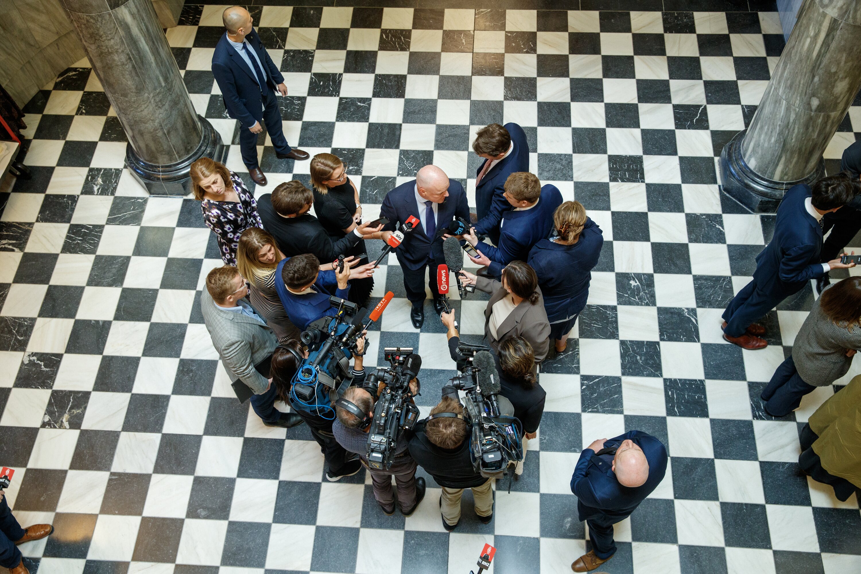 This week's bouquet goes to Newshub’s Parliamentary Press Gallery team, past and present. Photo / Mark Mitchell