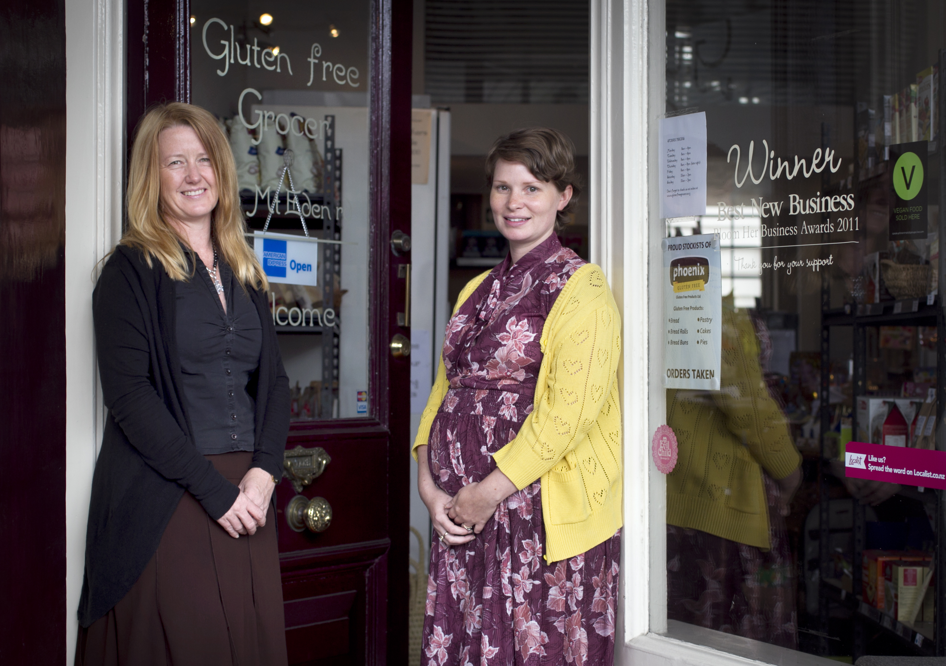 Sarah Tucker and Hannah Lee from the Gluten Free Grocer in Mt Eden. Photo / Natalie Slade
