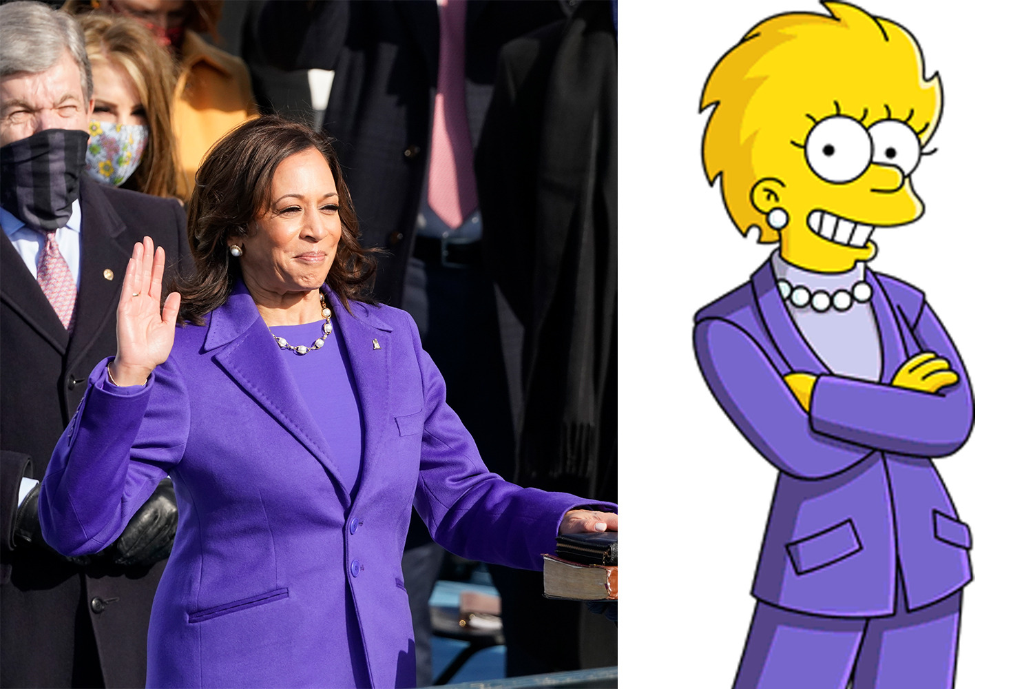 Did The Simpsons Predict Kamala Harris S Inauguration Outfit Nz Herald