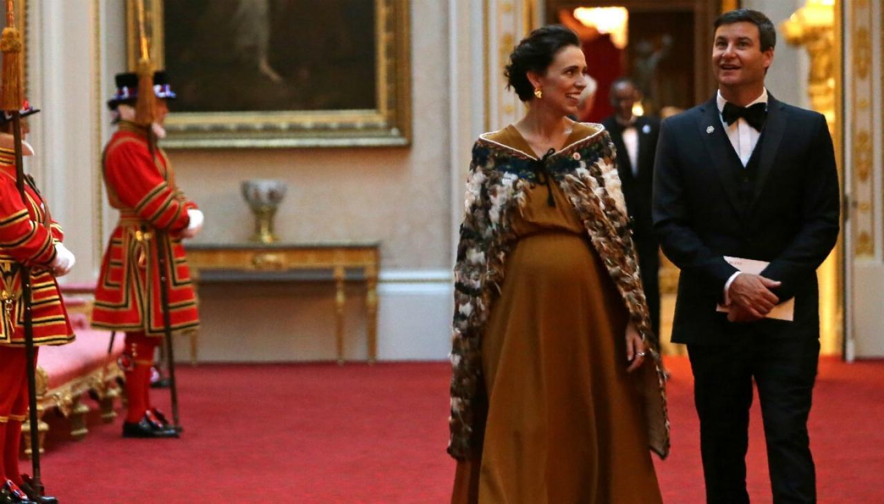 Jacinda Ardern and Clarke Gayford at a state banquet at Buckingham Palace in 2018. Photo / File