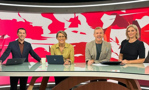 Breakfast's 2023 lineup: Chris Chang, Jenny-May Clarkson, Matty McLean and Anna Burns-Francis. Photo / TVNZ