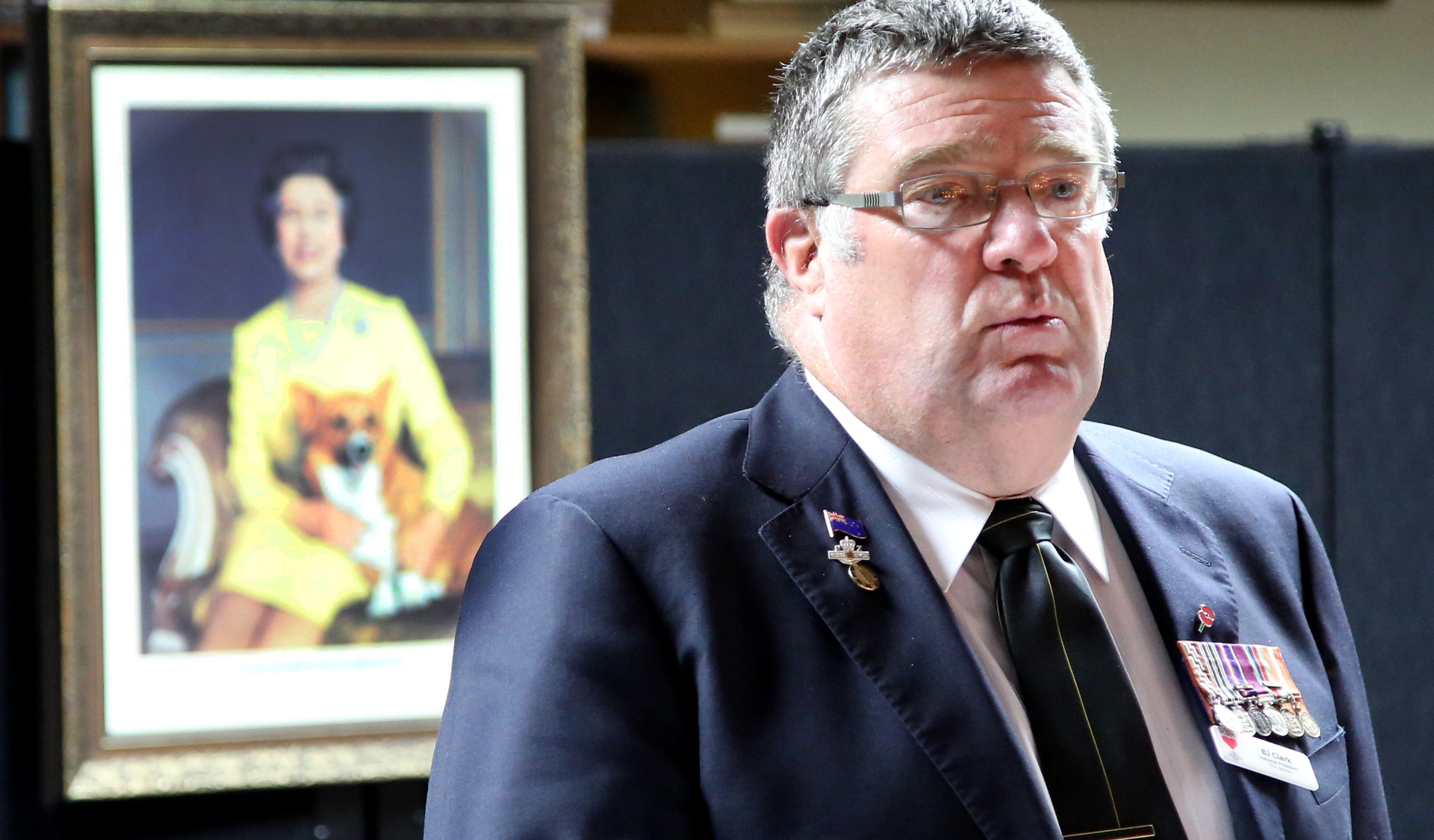 RNZRSA president BJ Clark, pictured in 2016 at the RSA centenary dinner. Photo / Stuart Munro