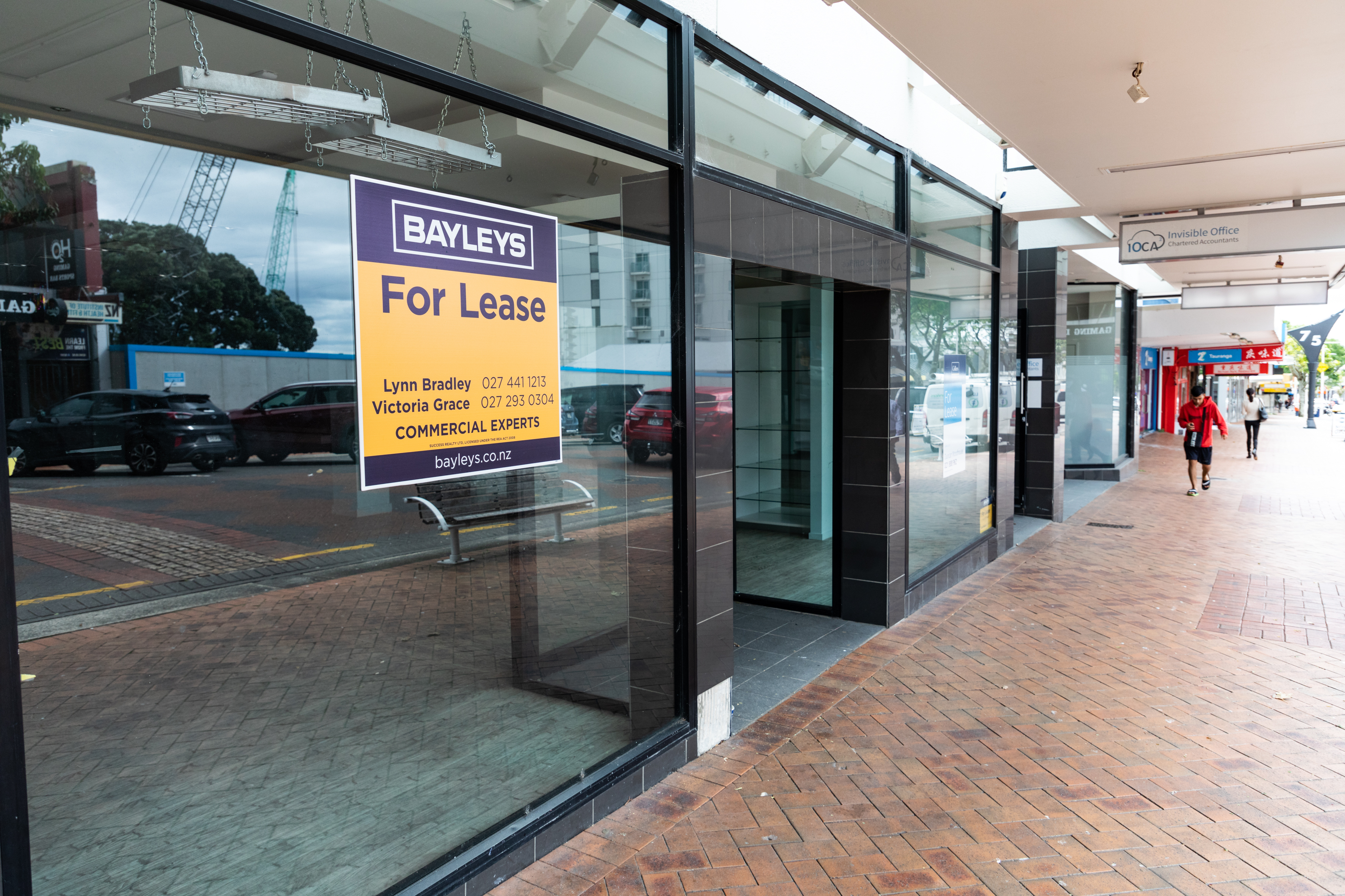Many commercial and retail premises were up for lease in Tauranga CBD earlier this year. Photo / Alex Cairns