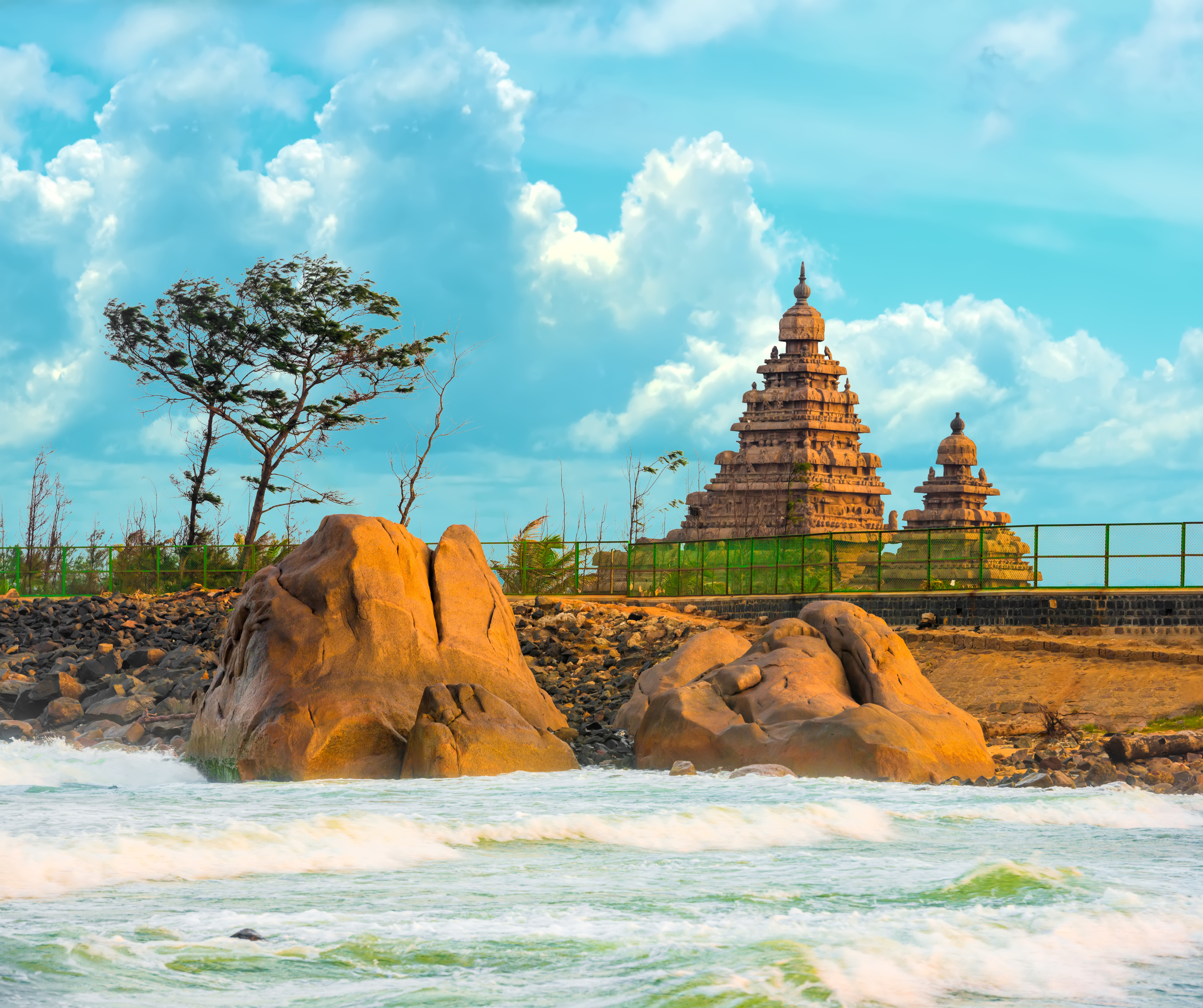 Mahabalipuram’s Shore Temple is part of a Unesco World Heritage site. Photo / 123rf