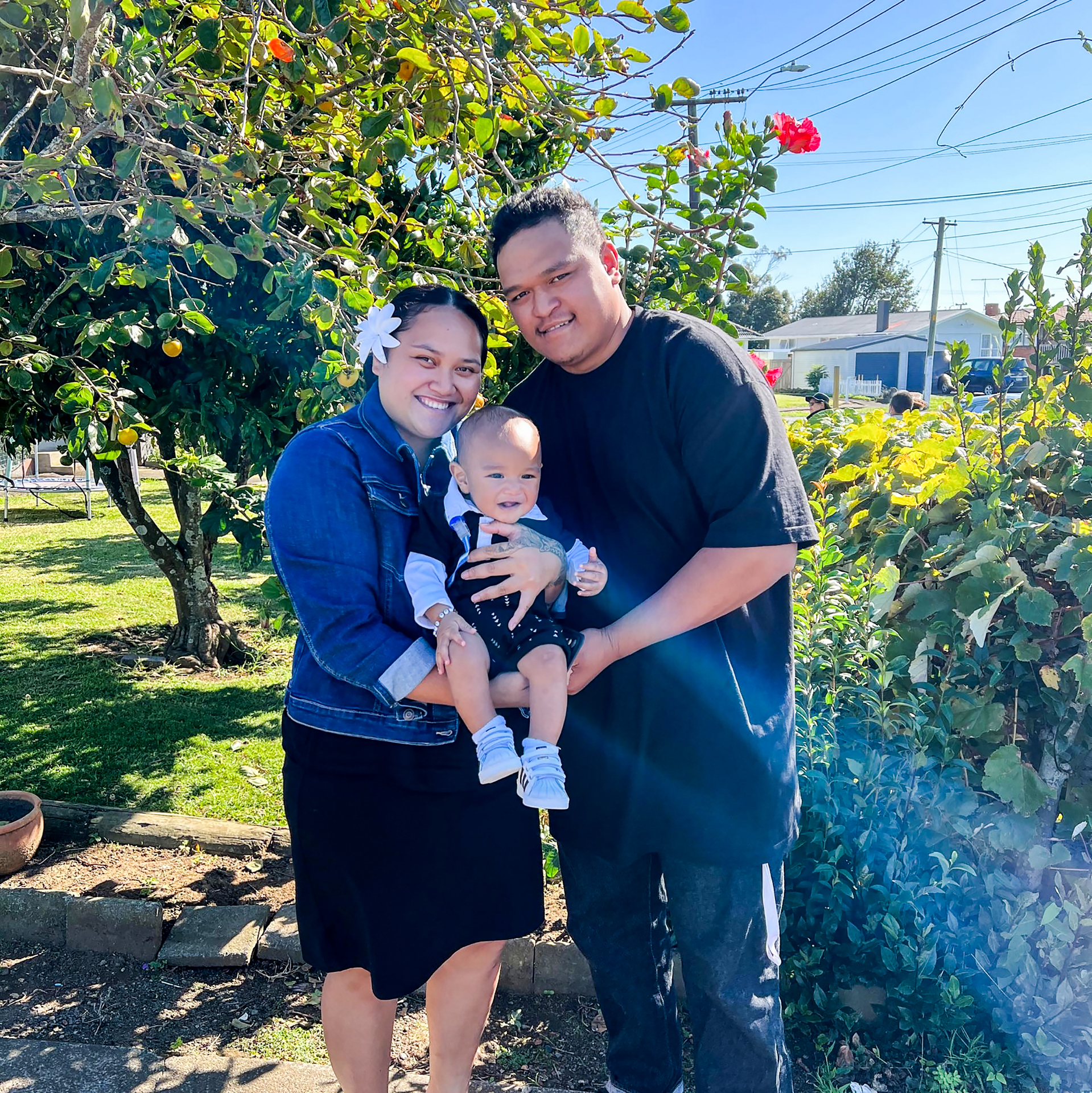 Ports of Auckland worker Atiroa Tuaiti and his partner had just had a baby in October. Photo / Supplied