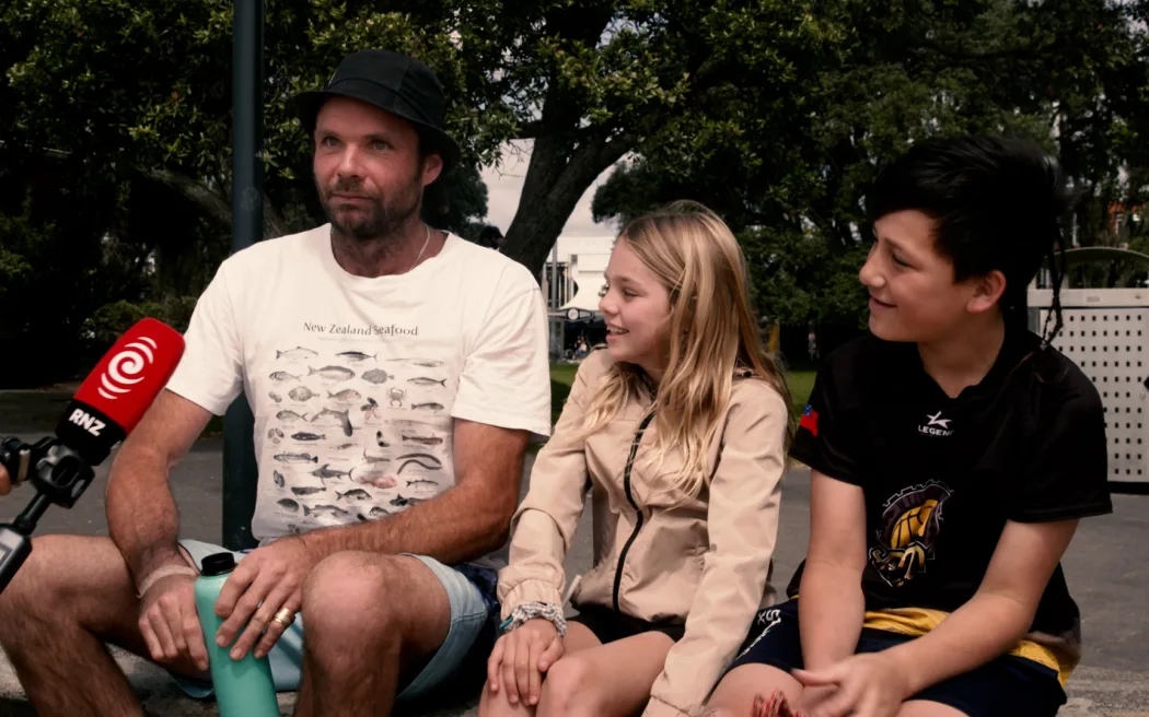 Sebastian Gundry (left) loves deliberately misusing Gen Alpha slang. Photo / RNZ, Marika Khabazi