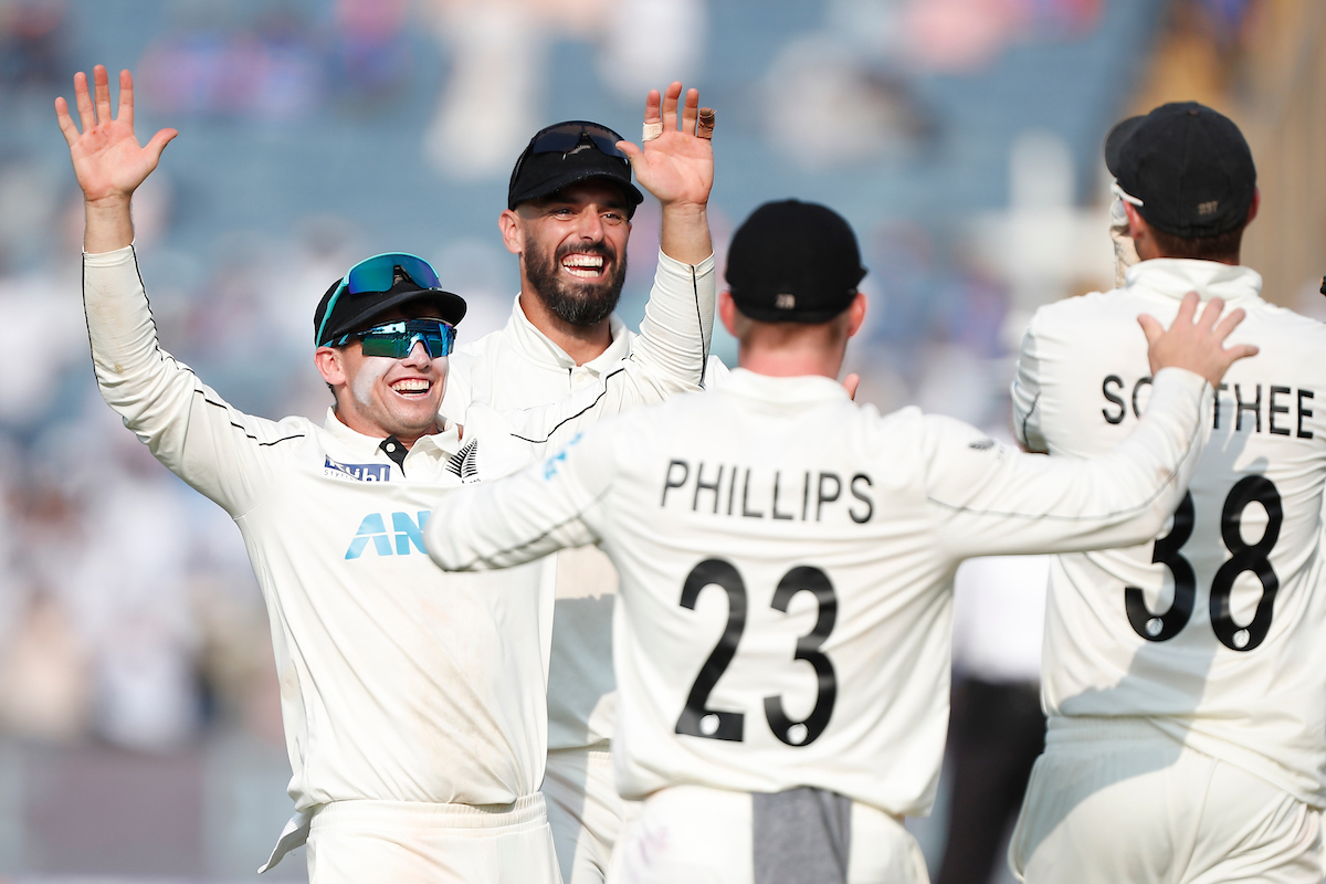 New Zealand captain Tom Latham celebrates a wicket. Photo / Photosport
