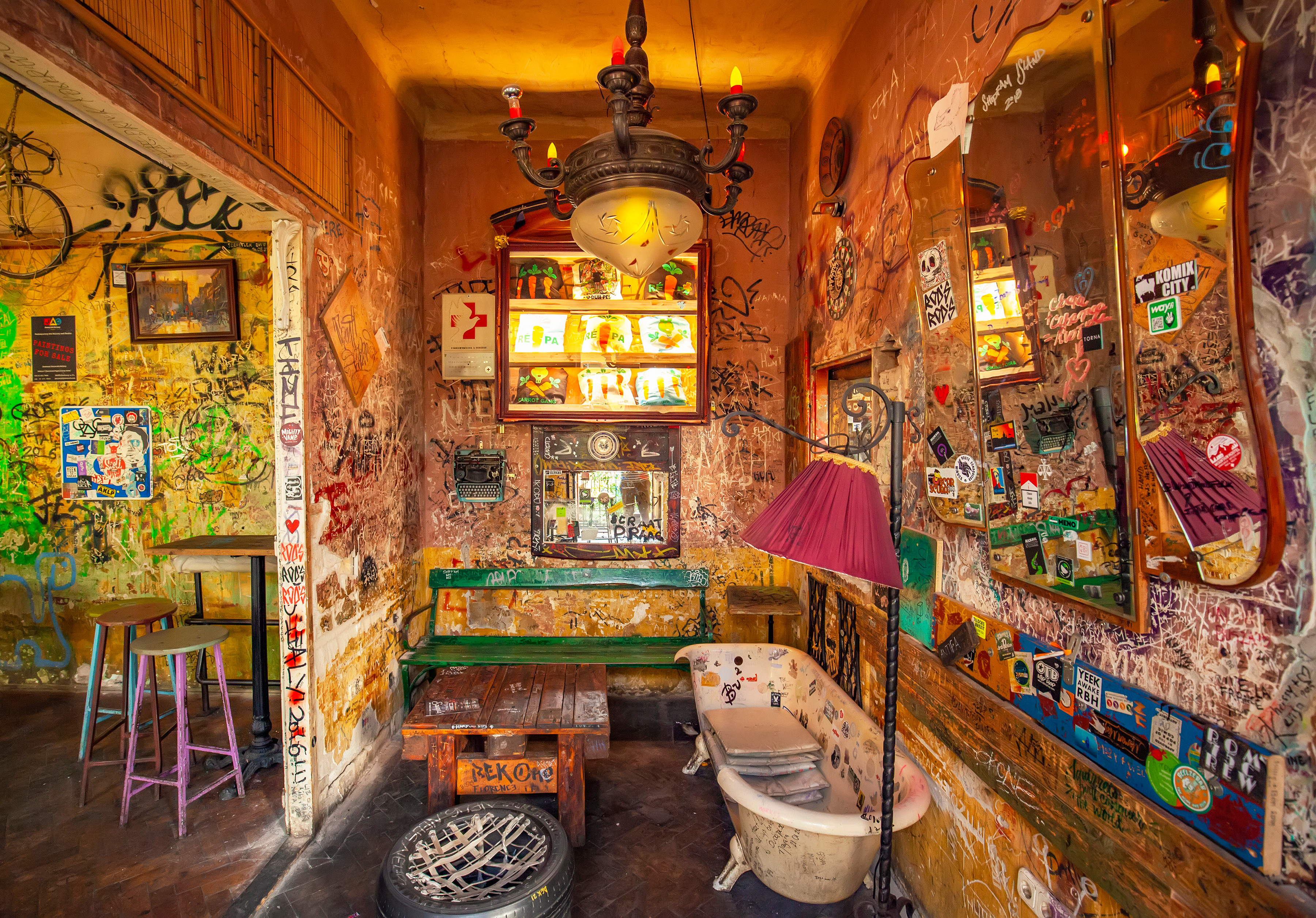 Szimpla Kert, Budapest's original ruin bar, remains a hub of cool and sustainability. Photo / 123rf