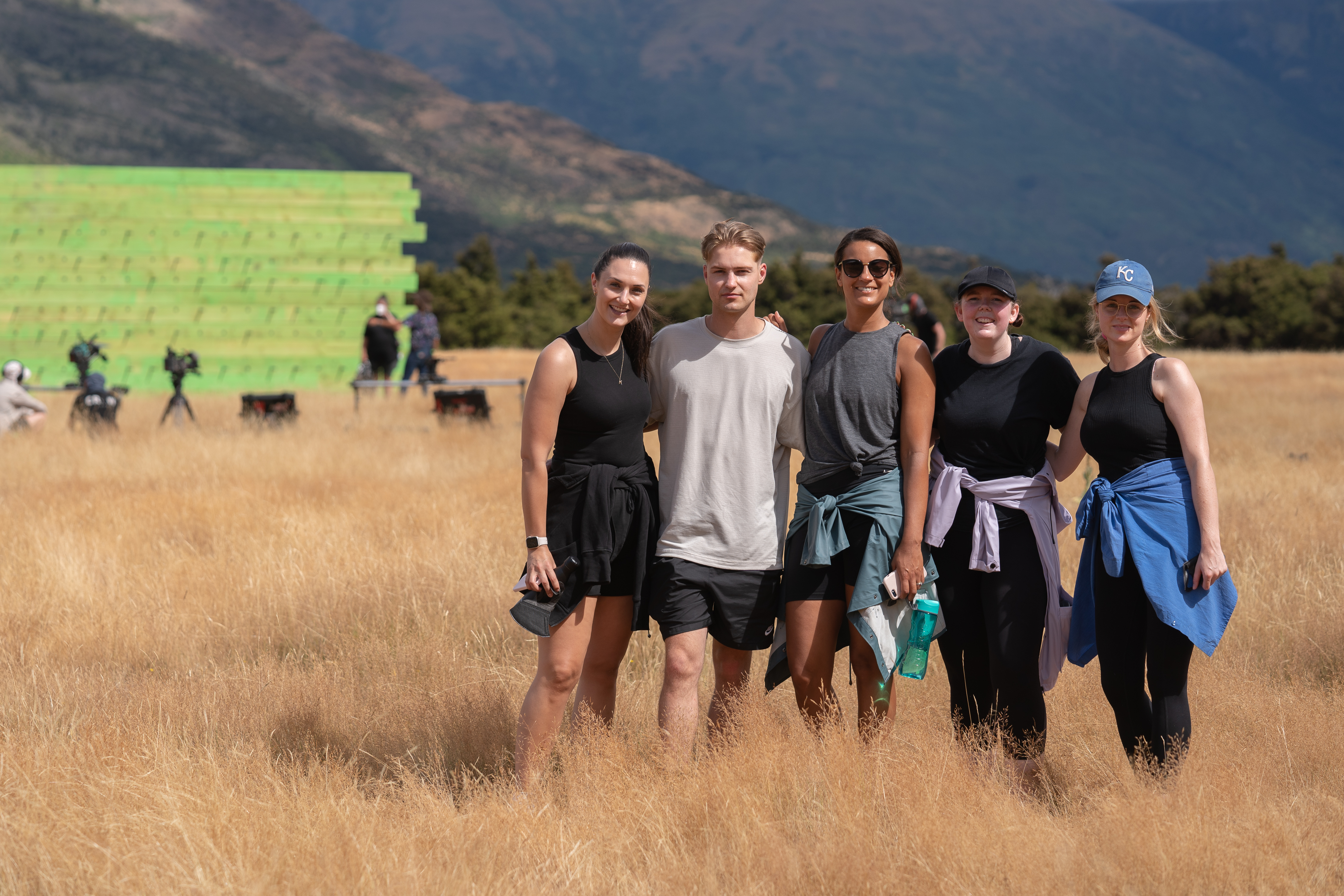 The unofficial Celebrity Treasure Island media and publicity team. Photo / TVNZ