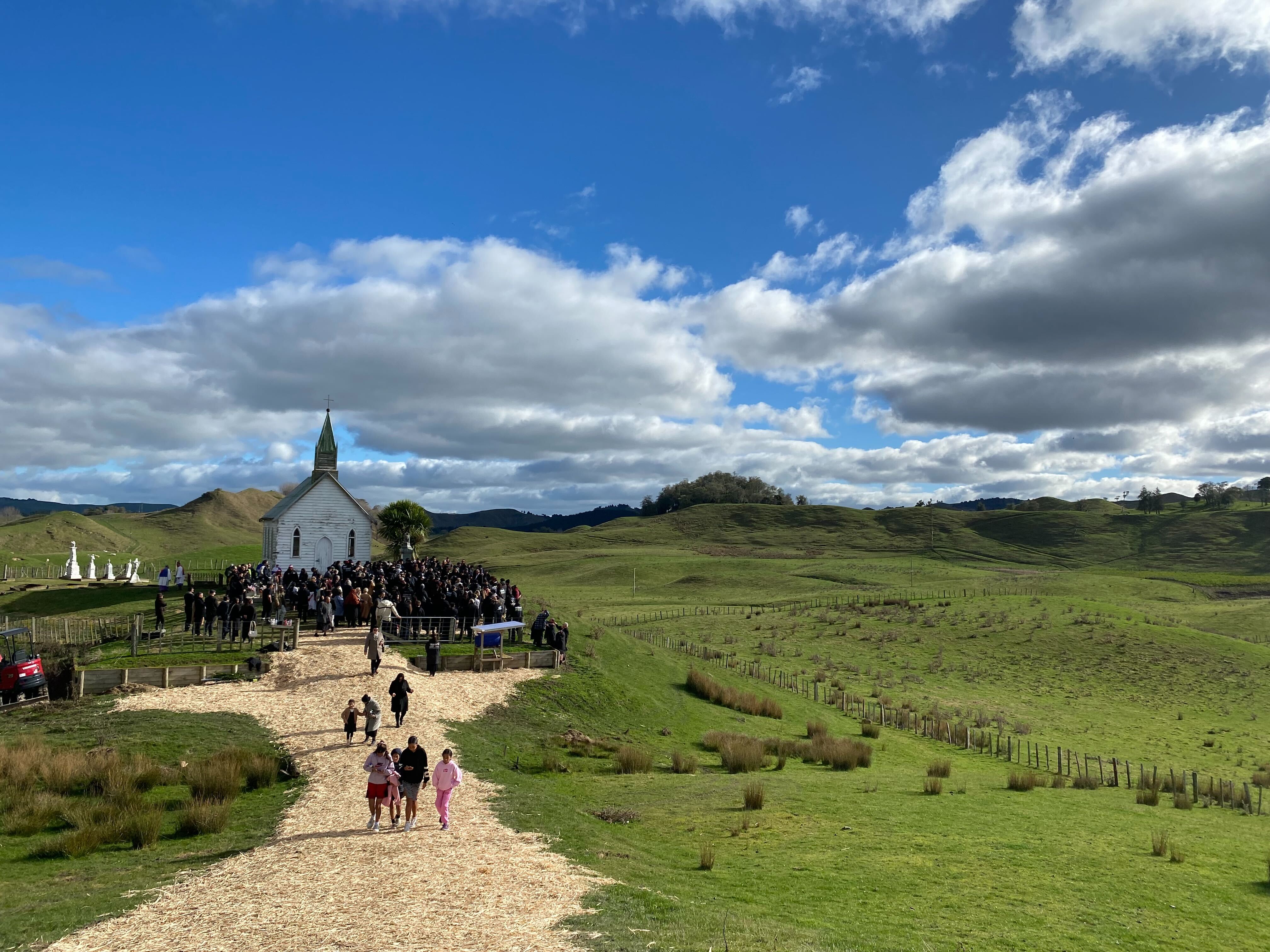 Te Pāti Māori MP Takutai Moana Natasha Kemp was farewelled at a service at Ōpaea Marae. Photo / Julia Gabel