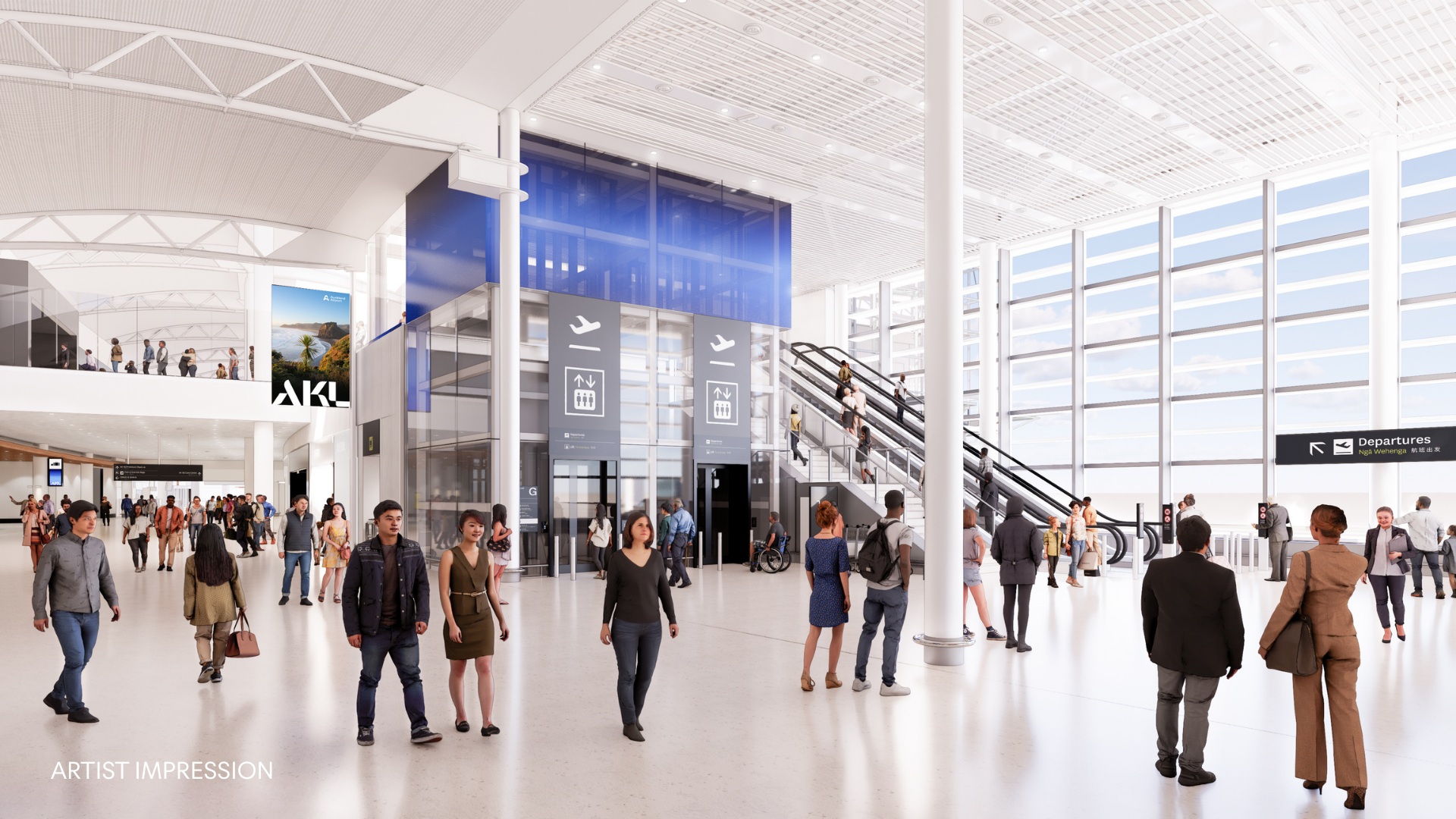 An artist's impression of the proposed overhauled terminal. Photo / Auckland Airport
