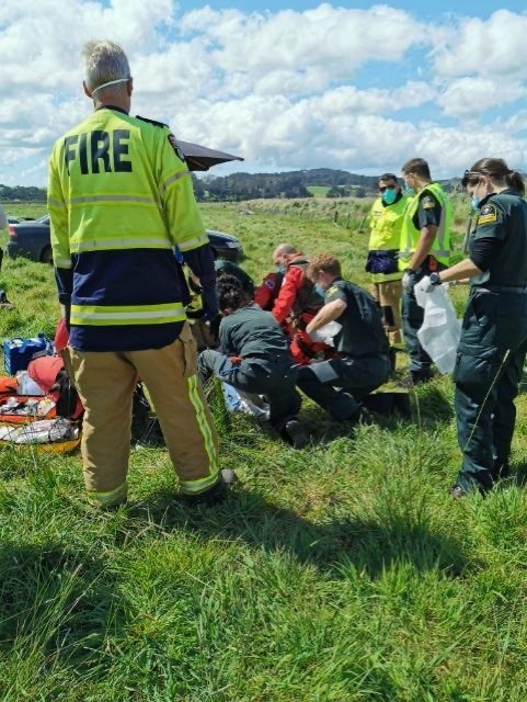 Emergency services were called about the incident around 10.20am. Photo / Auckland Rescue Helicopter Trust