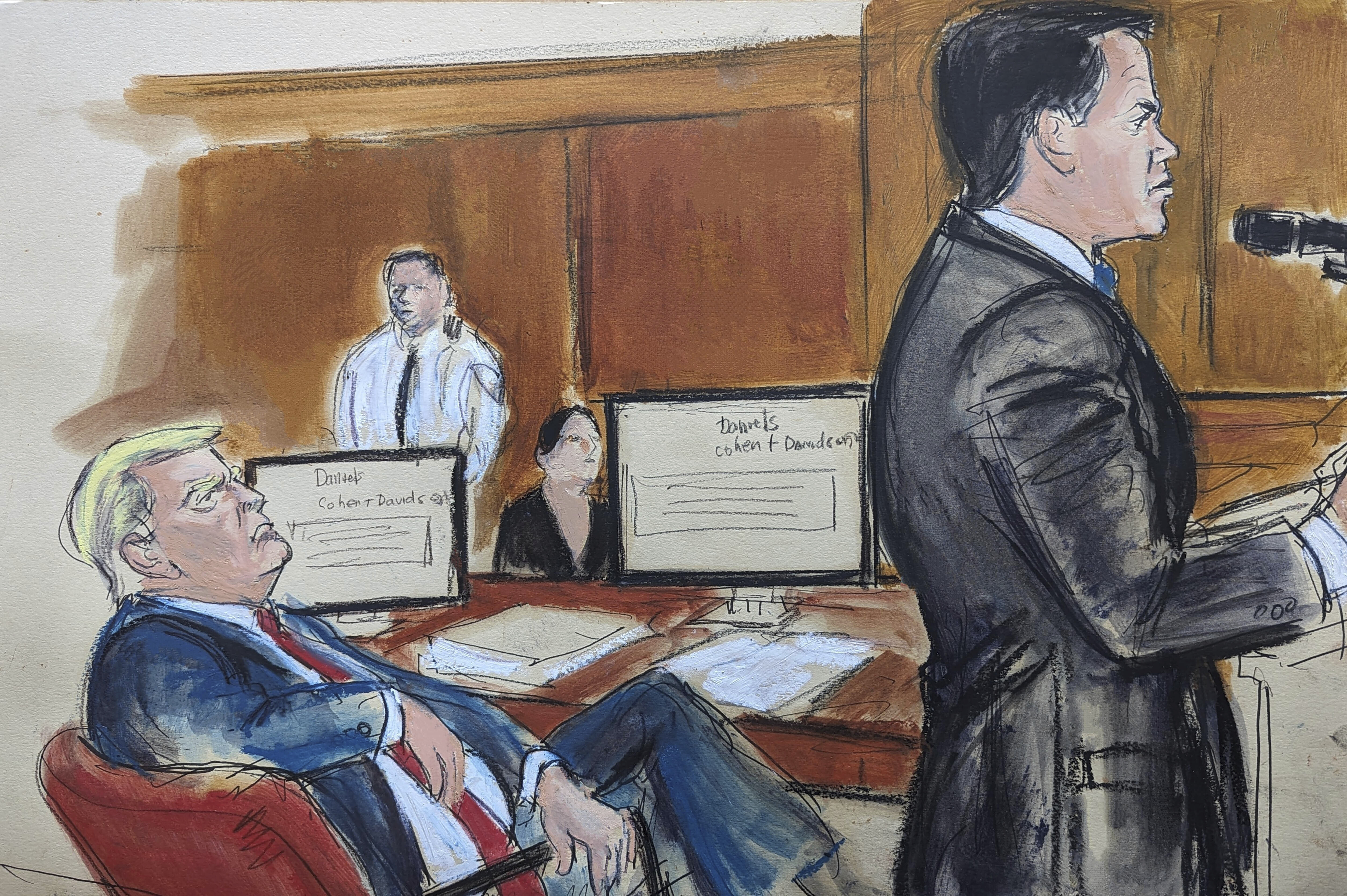 Donald Trump was in court on a hush money trial.
