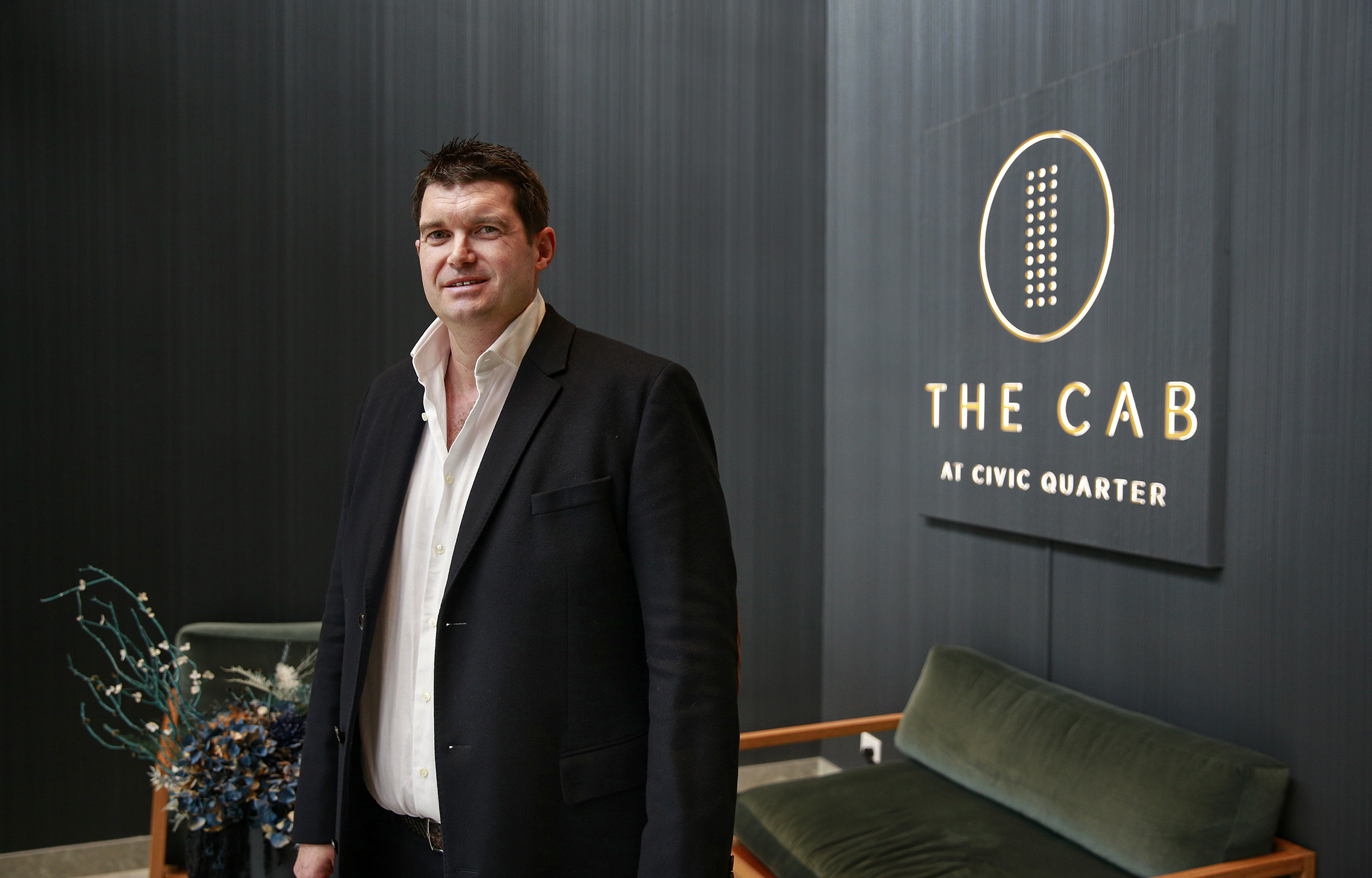 Developer John Love at the refurbished CAB. Photo / Alex Burton
