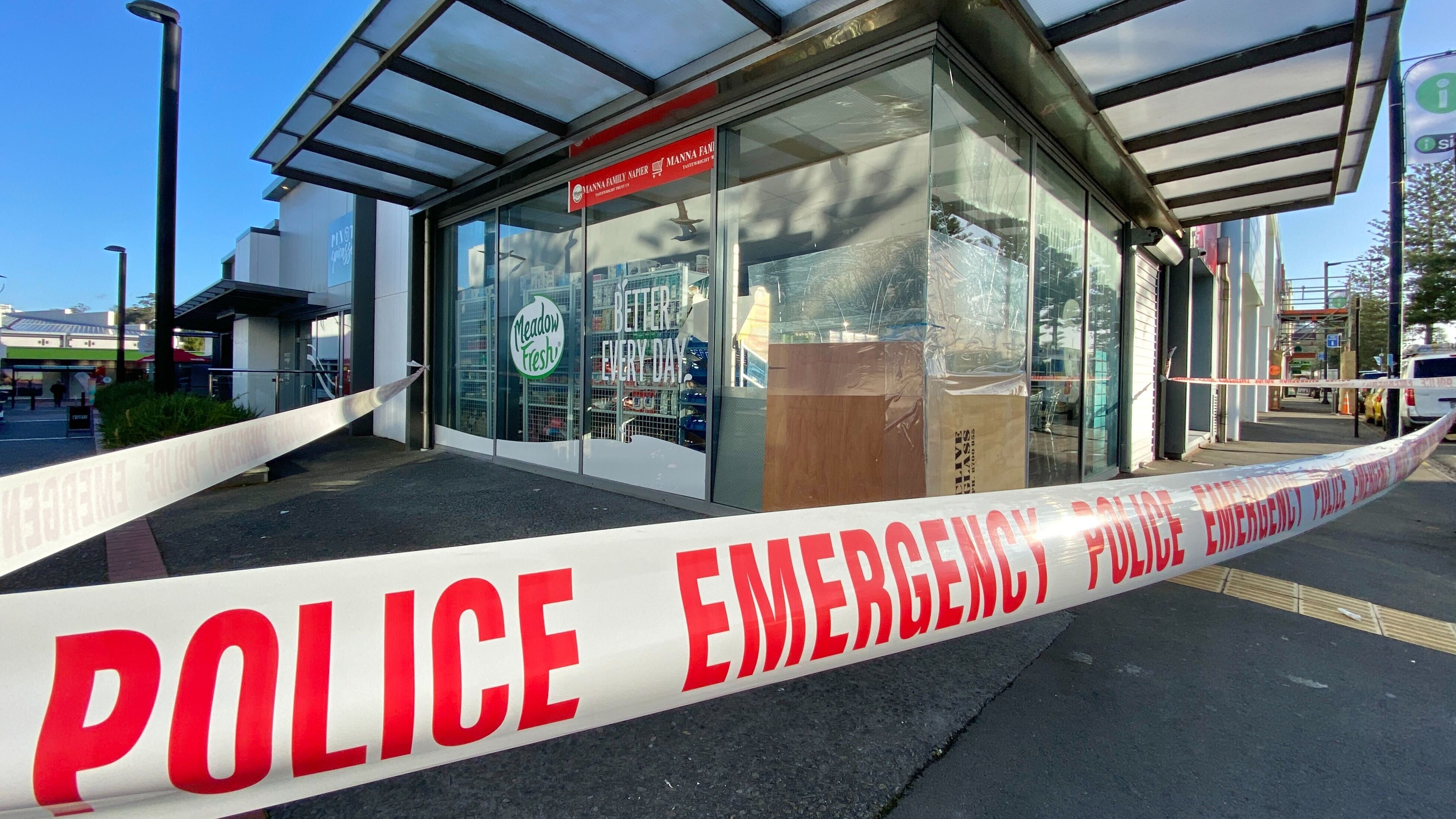 Five youth aged 11 to 14, allegedly involved in the burglary of the Manna Family Mart early on Tuesday, were arrested overnight by police. Photo / Warren Buckland