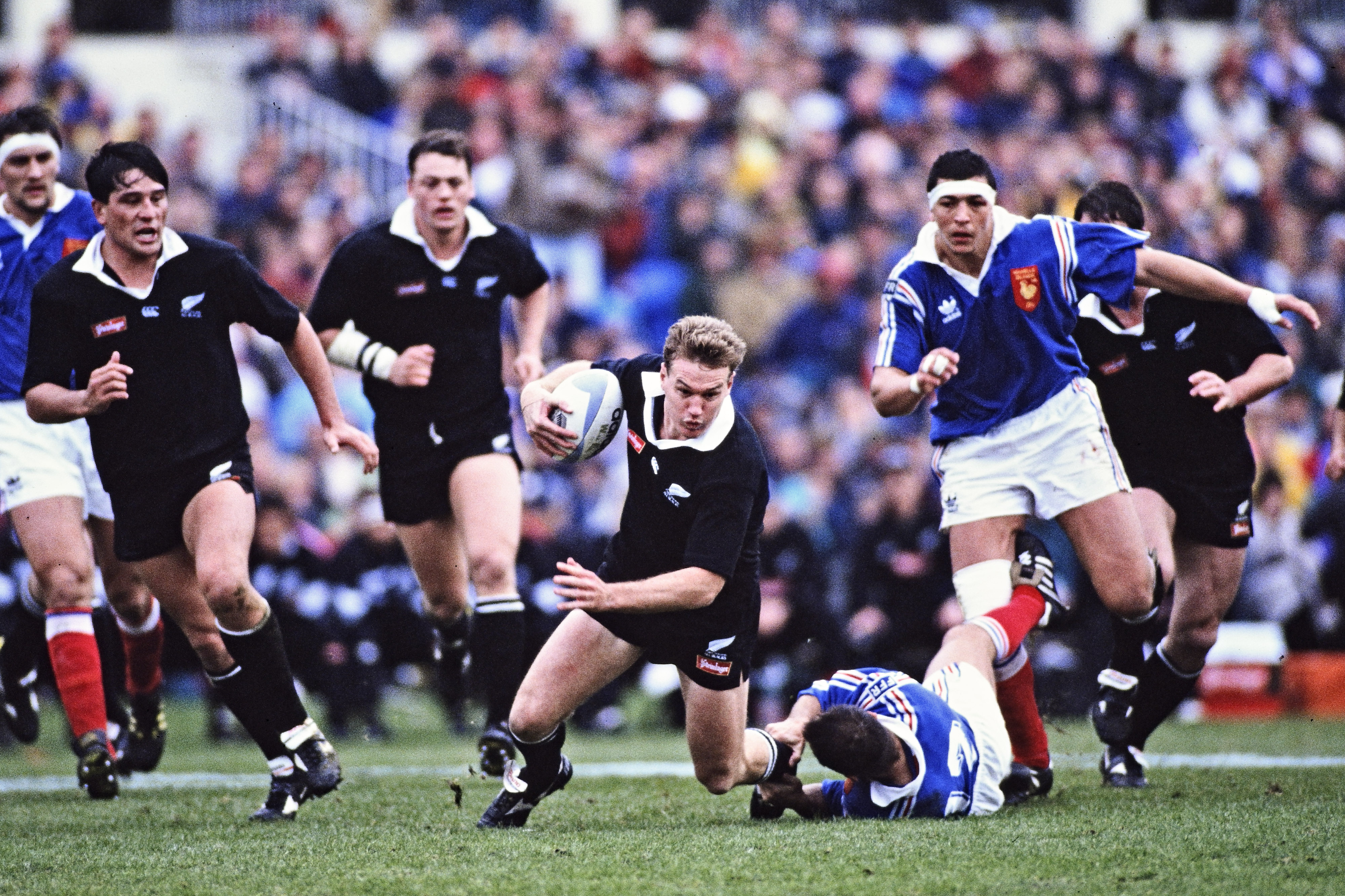 All Blacks winger Sir John Kirwan in action against France. Photo / Photosport