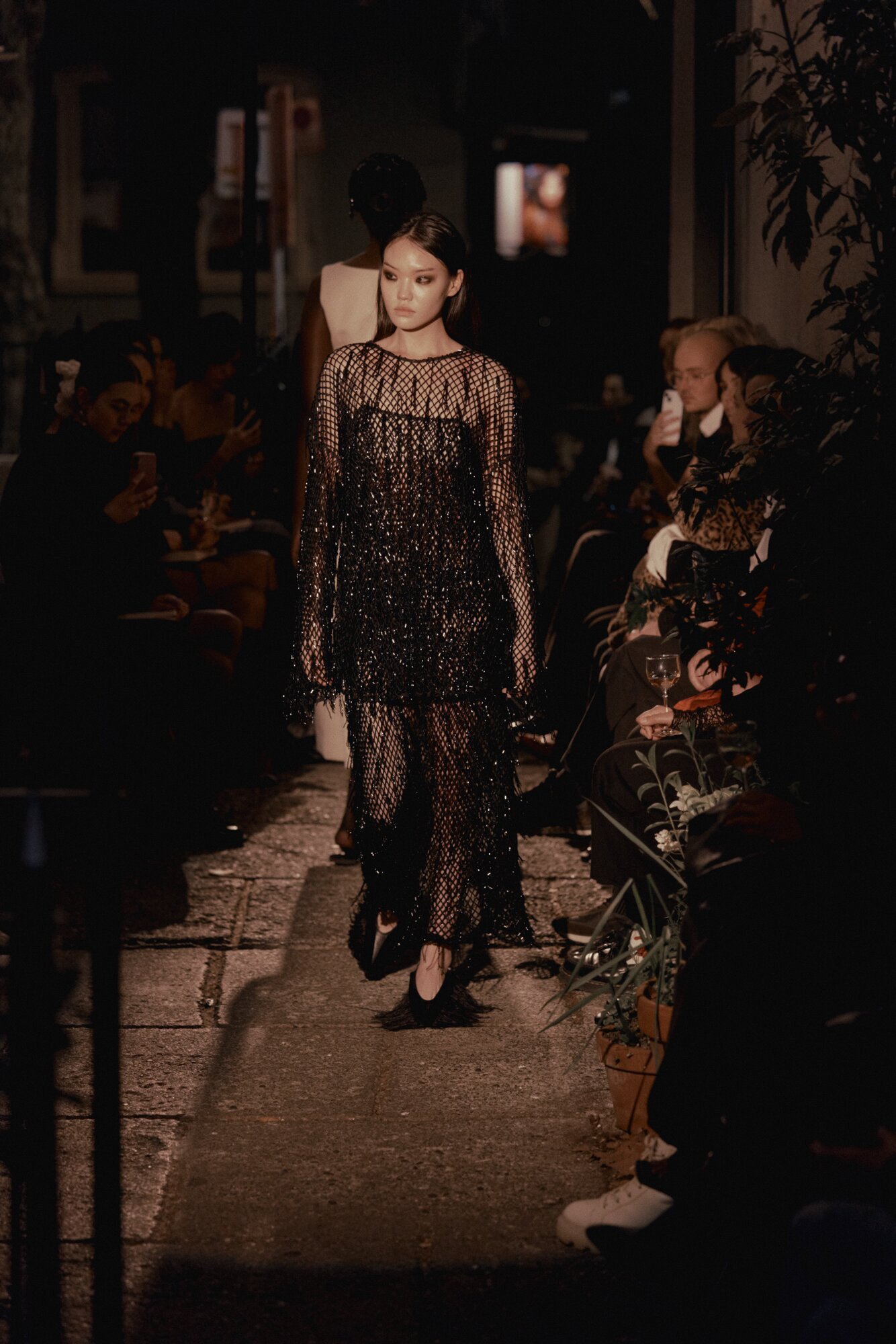 Evening wear on the runway for Harris Tapper.