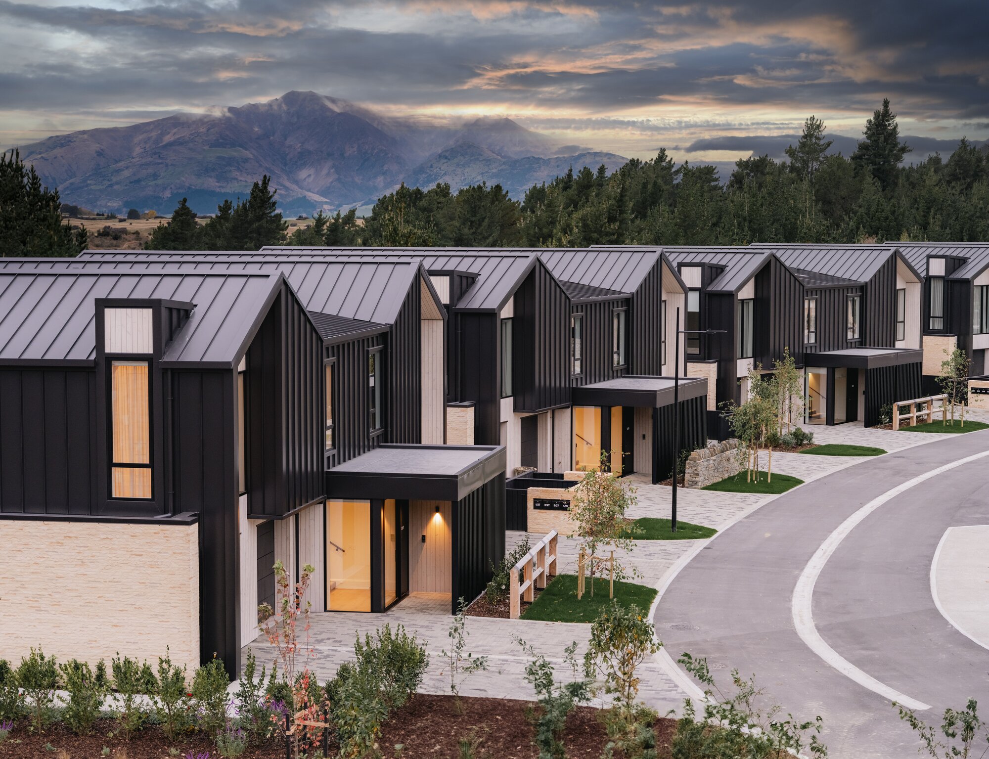 Some of the first 32 retirement village homes at Winton Land's new Northbrook Wanaka. These are in stage one of the project. Photo / Vaughan Brookfield
