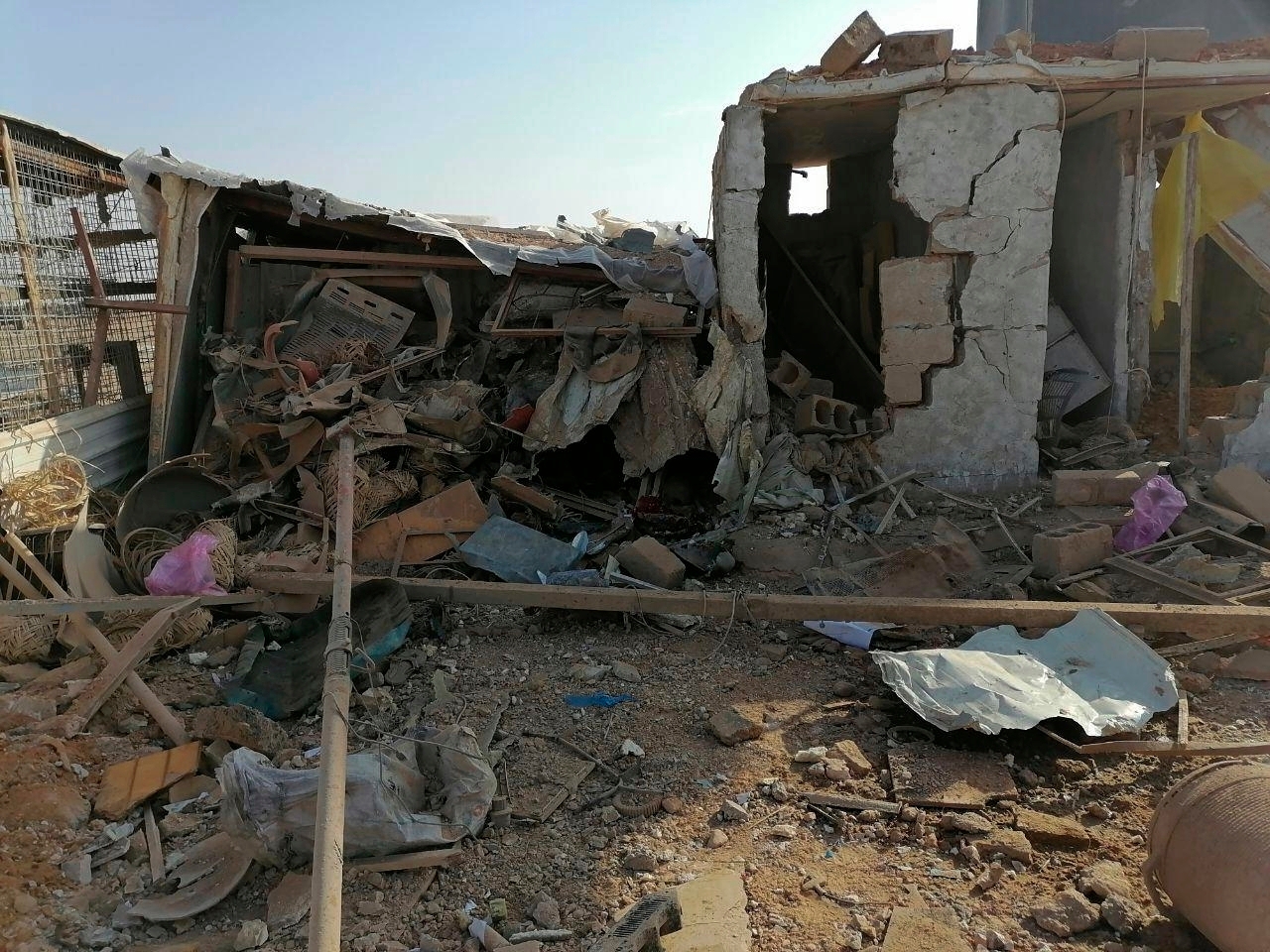 The headquarters of Kataeb Hezbollah, or Hezbollah Brigades militia, lies in ruins in the aftermath of a US airstrike. Photo / AP
