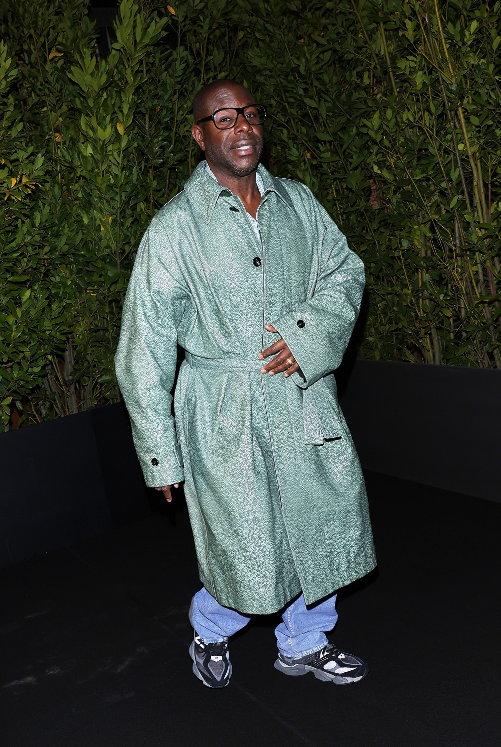 Steve McQueen attends the Bottega Veneta Summer 25 fashion show during the Milan Fashion Week Spring / Summer 2025 on September 21 in Milan, Italy. (Photo by Jacopo M. Raule / Getty Images for Bottega Veneta)