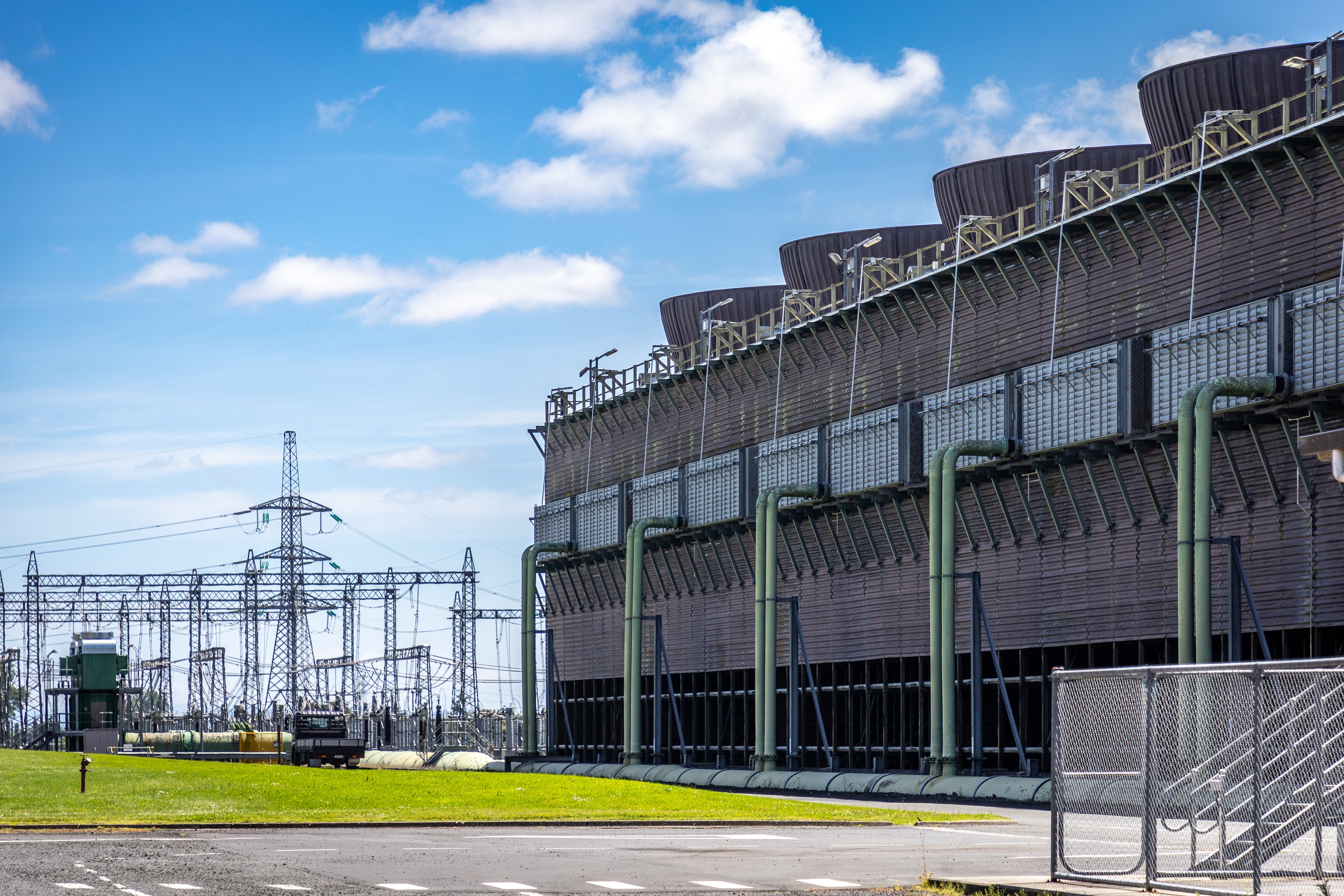Cooling towers at the Huntly Power Station. Photo / NZME