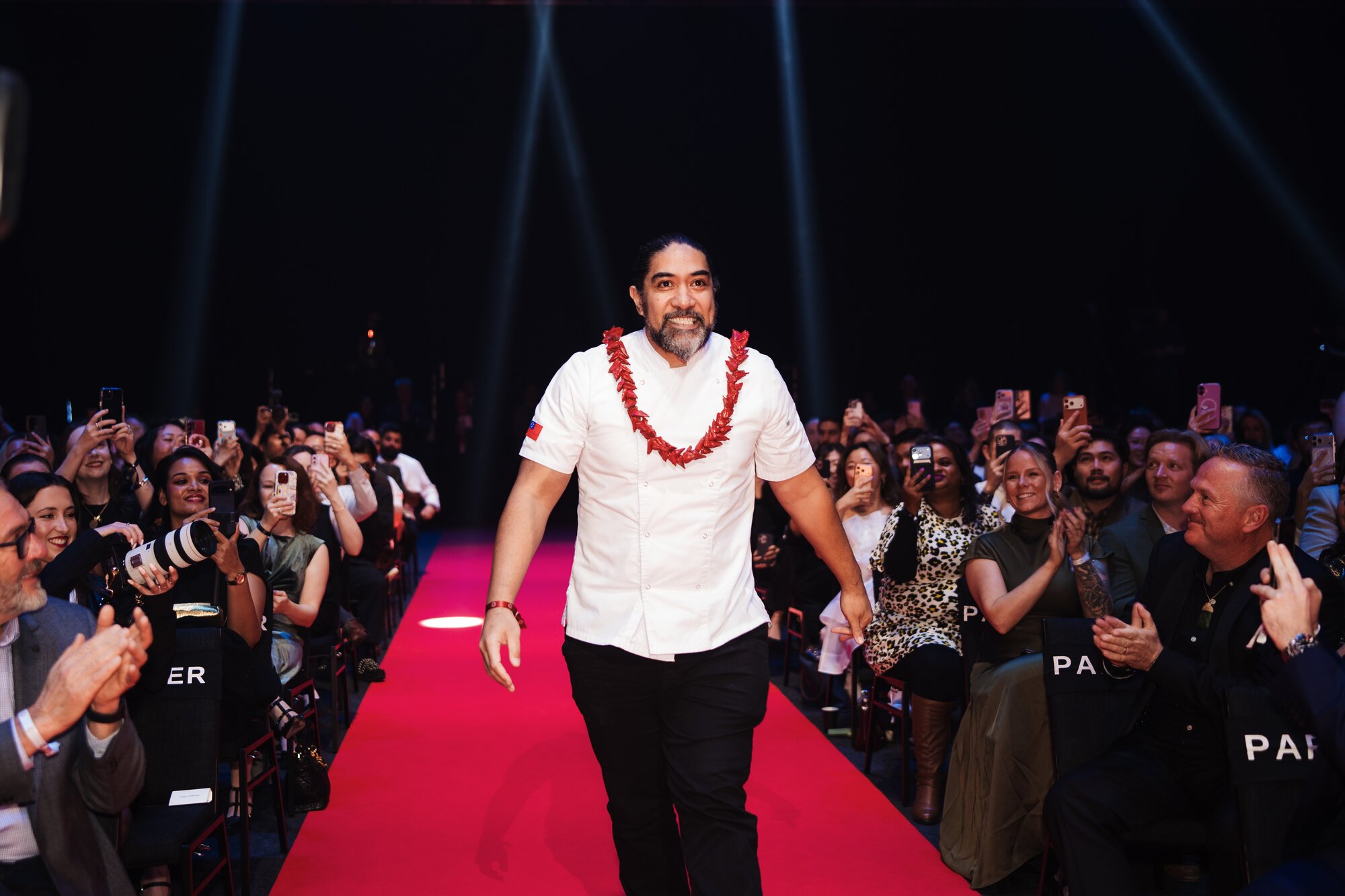 Chef Henry Onesemo collects the first Michelin star awarded to a Samoan restaurant Photo / Smoke Photography