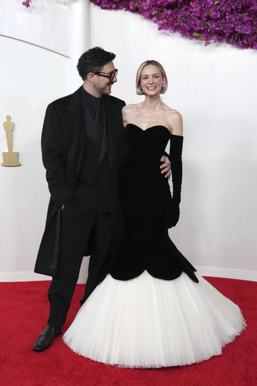 Marcus Mumford and Carey Mulligan arrive at the Academy Awards in Los Angeles. Photo / AP