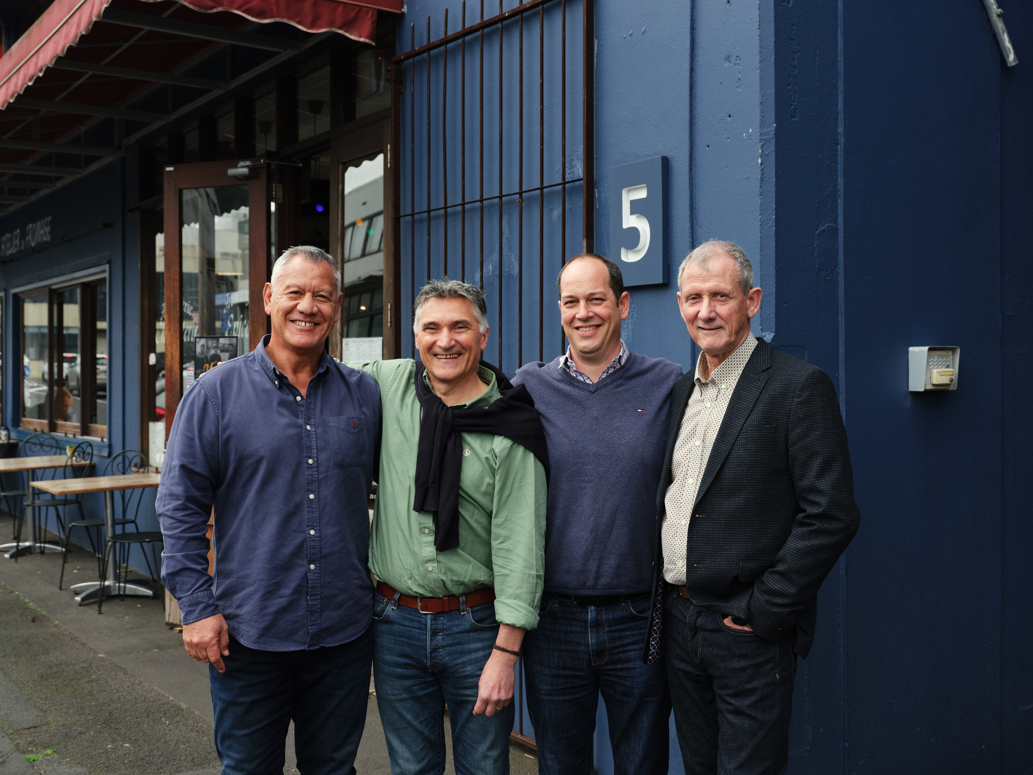 Maison Vauron's Peter Ropati, Jean-Christophe Poizat, Will Brunel Morvan and Scott Gray. Photo / Josh Griggs