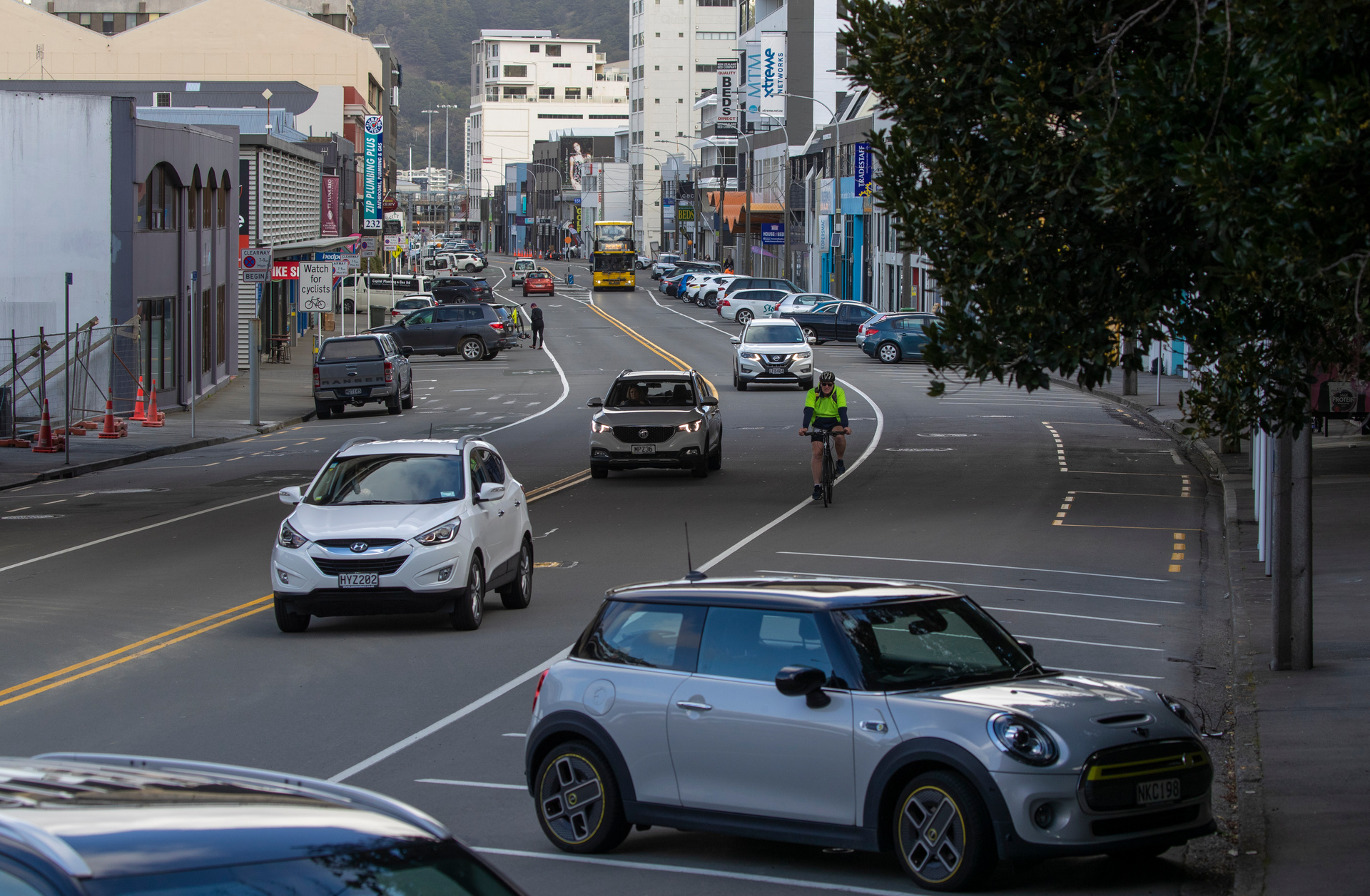 Angle parking on Thorndon Quay in Wellington. Photo / Mark Mitchell