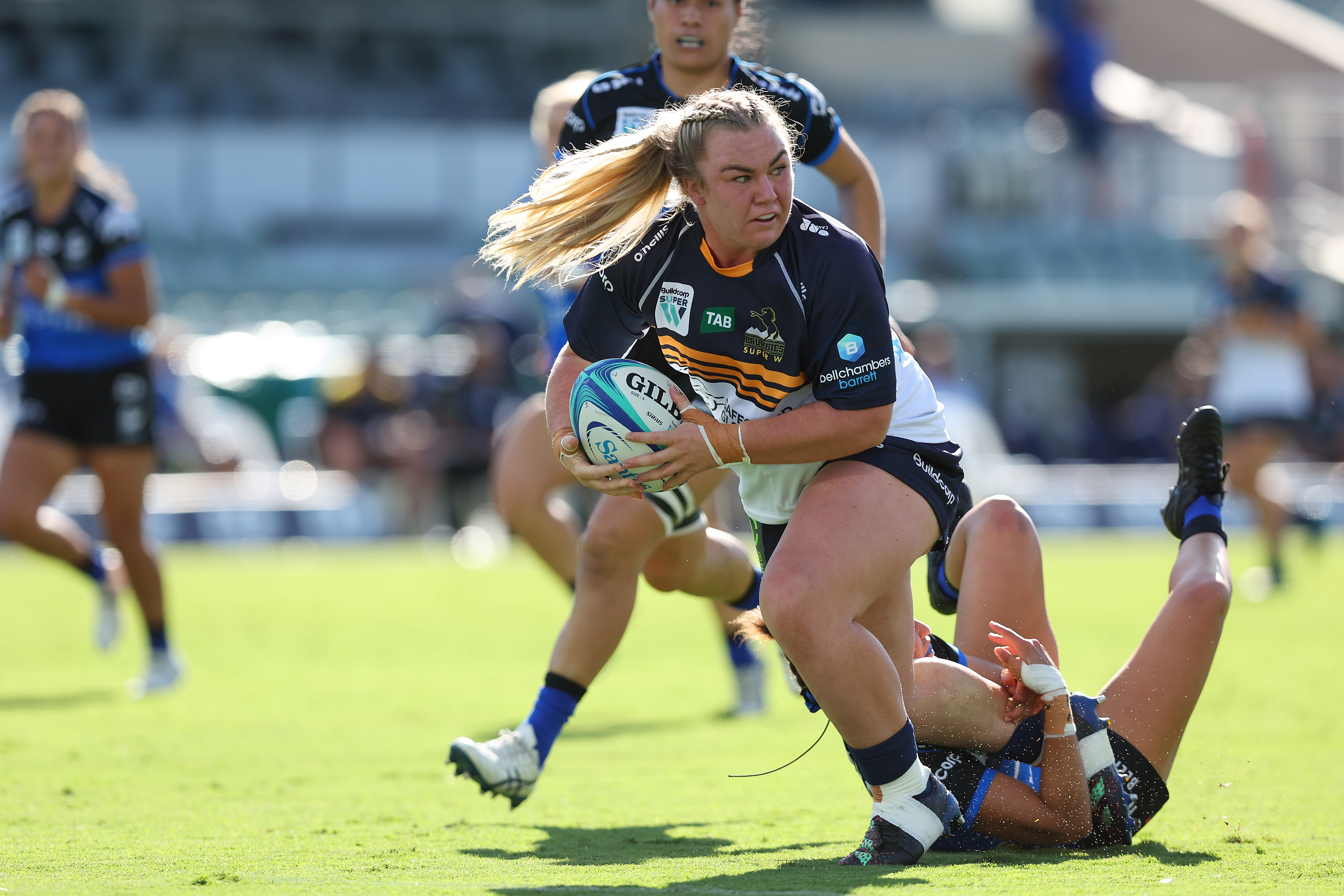 Black Ferns prop Amy Rule played for the ACT Brumbies in the Super Rugby W competition. Photo / Getty Images
