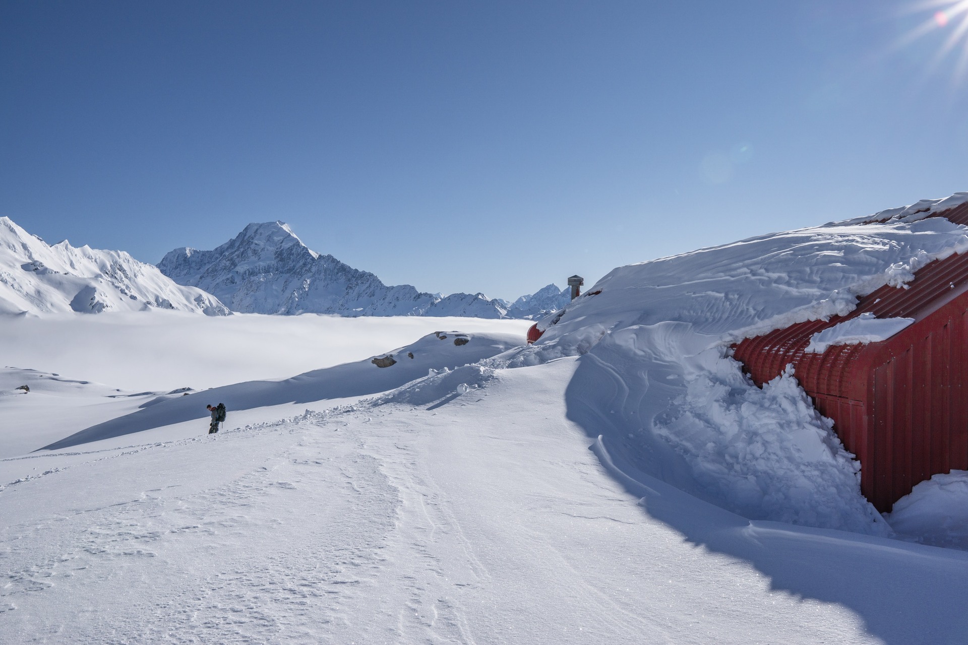 Mueller shop hut winter