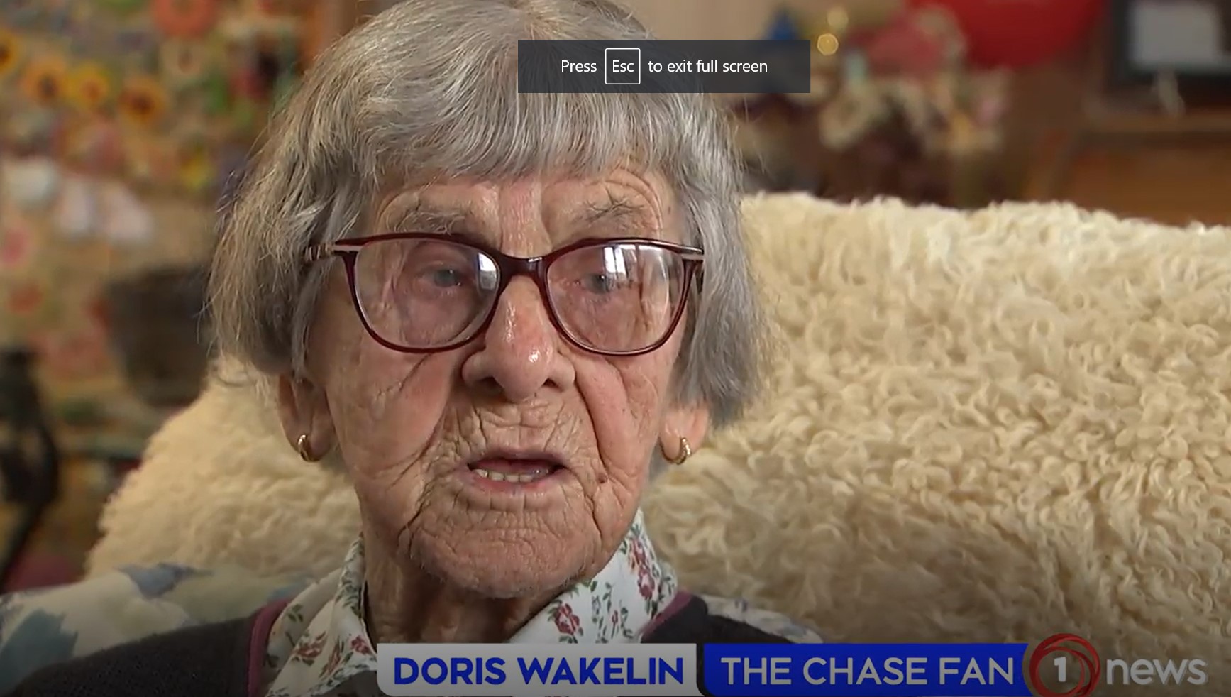 Doris Wakelin told 1News she's definitely a