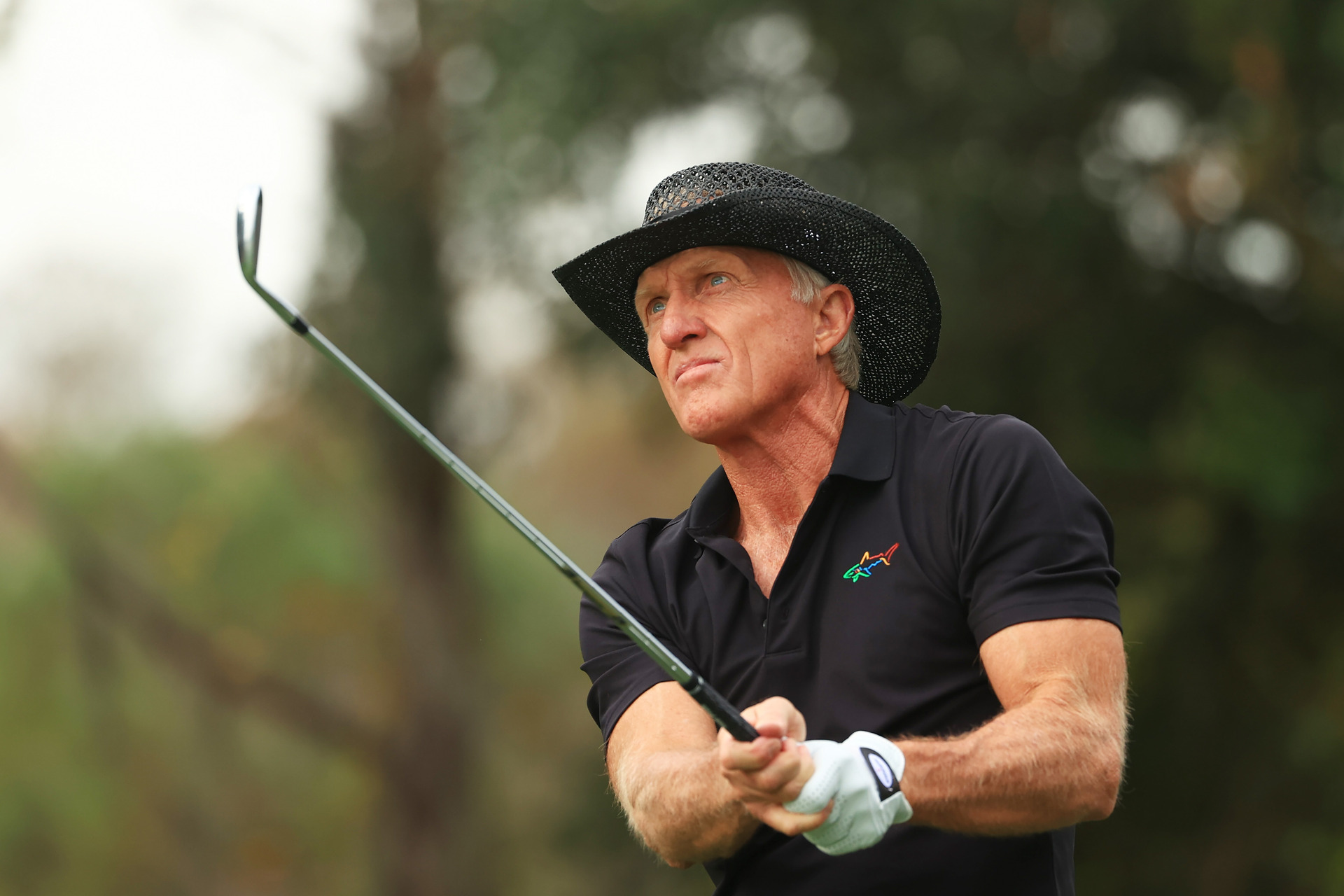 Former golfing world number one, and major winner, Greg Norman is among Spalk backers. Photo / Getty Images