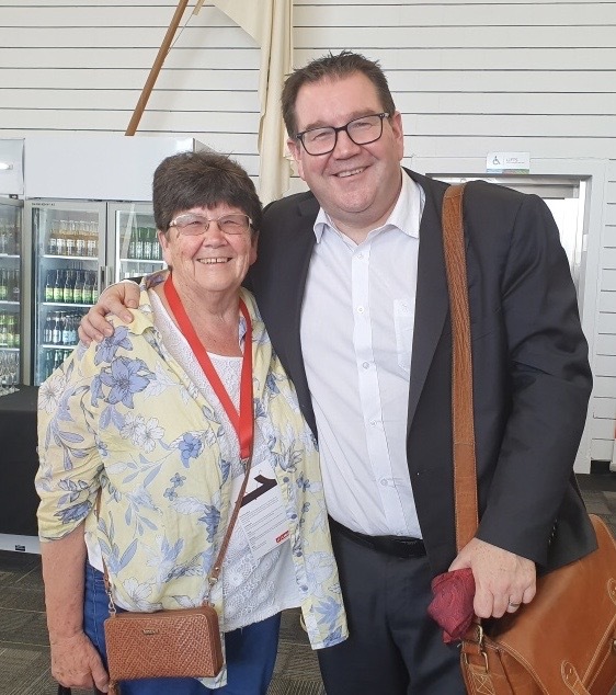 Grant Robertson with his mother Yvonne.