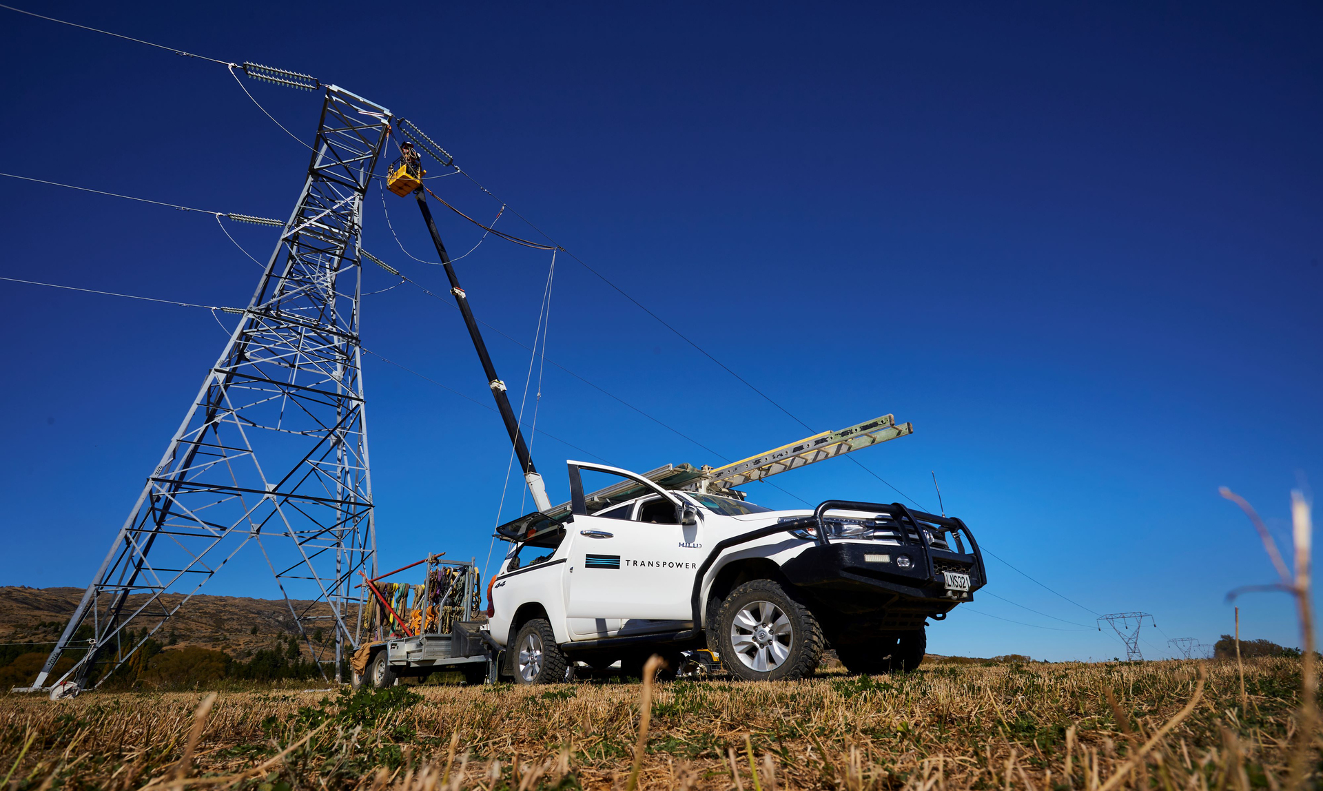 Transpower is responsible for maintaining the country's power pylons. Photo / Supplied 