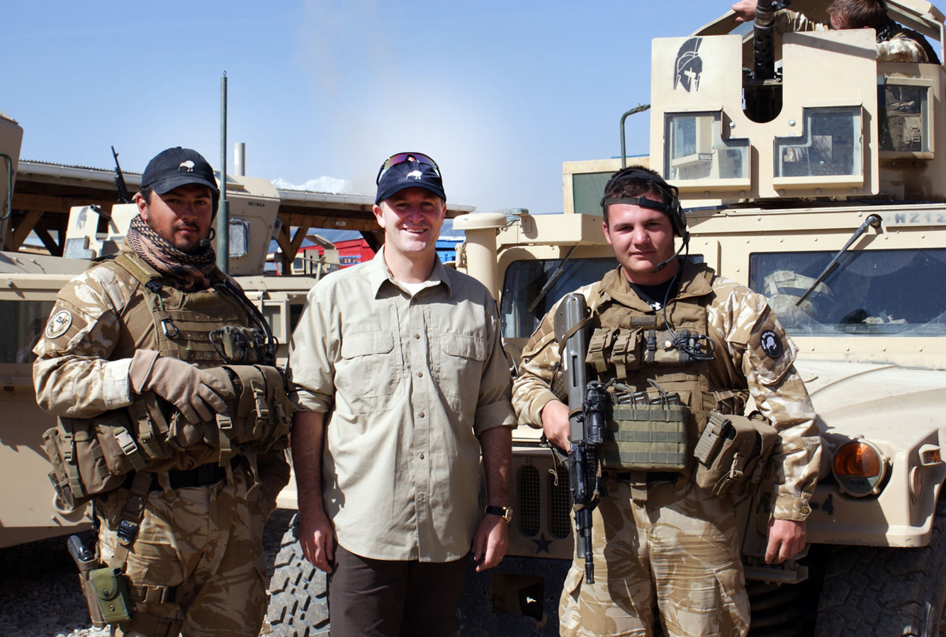 Prime Minister John Key visiting NZDF personnel in Bamiyan, Afghanistan. Photo / Supplied