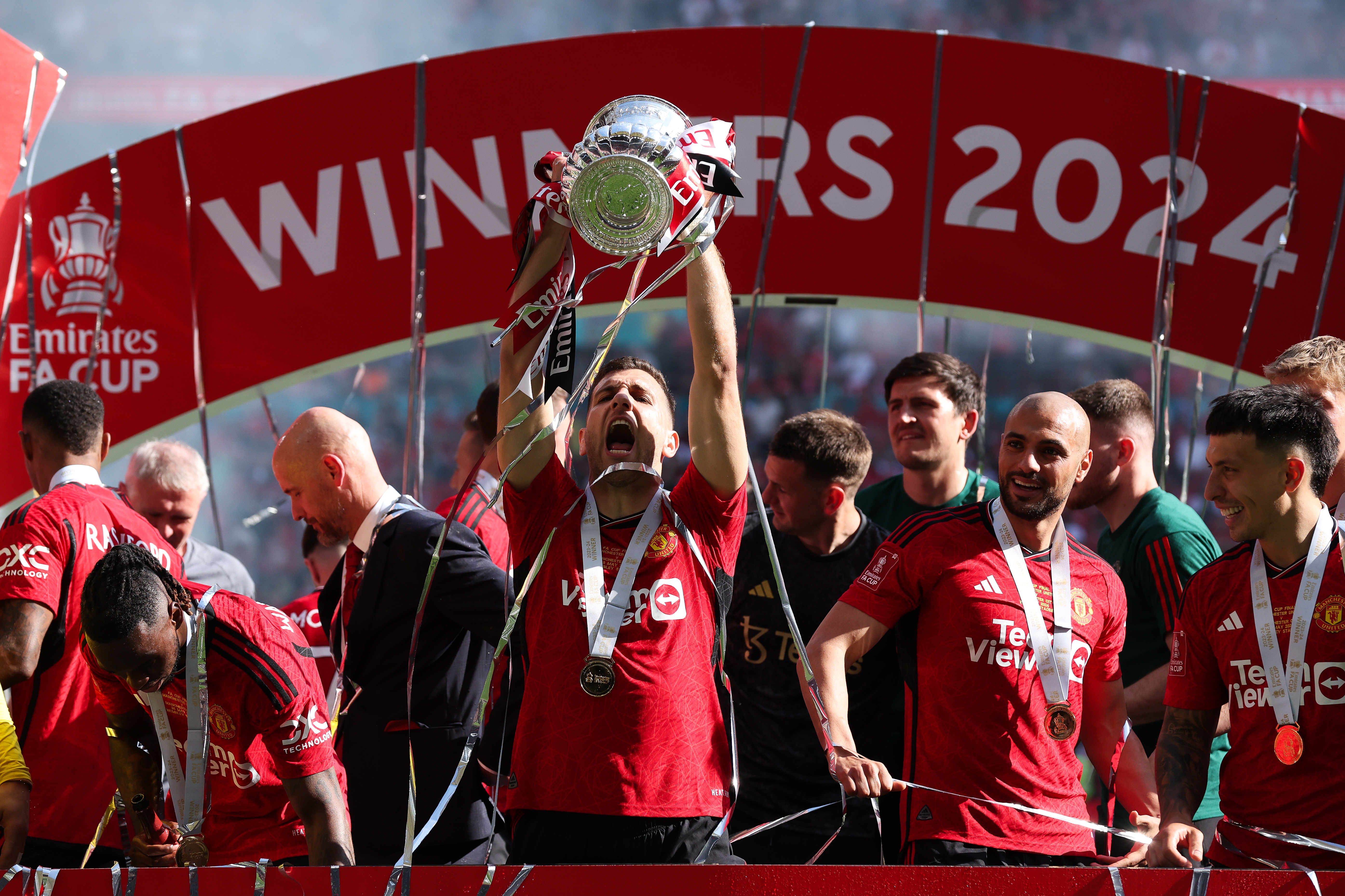 Manchester United have stunned Manchester City to win the FA Cup. Photo / Getty Images