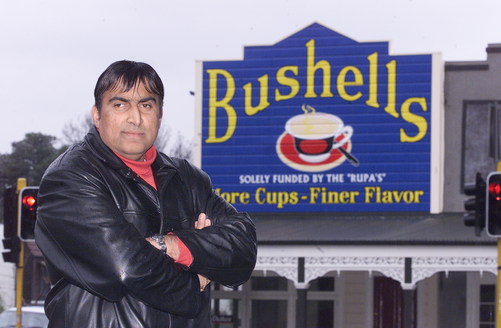 Dilip Rupa pictured in 2007 outside the family business in Freemans Bay. Photo / Peter Meecham