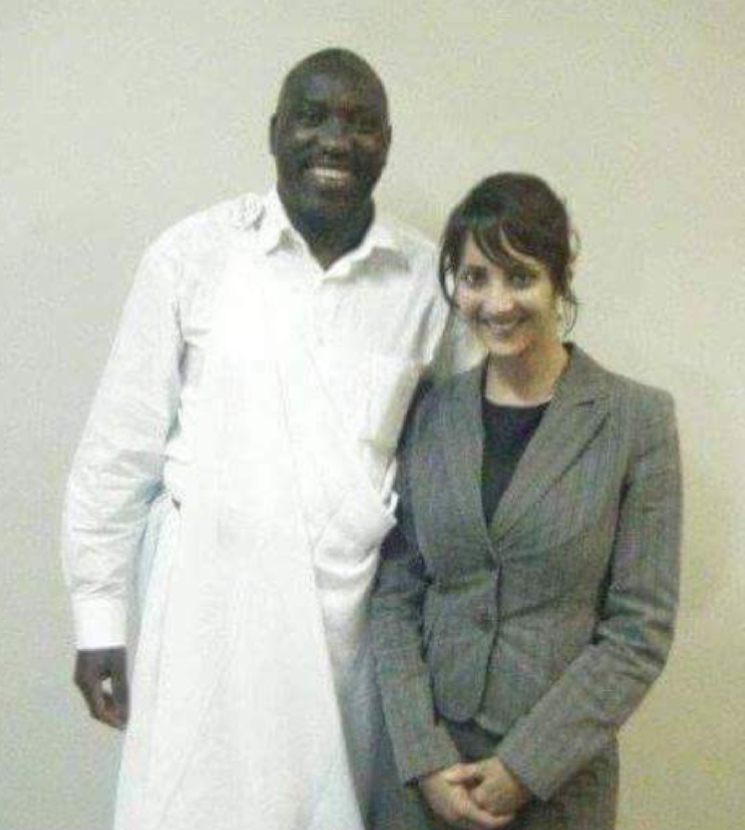 Green MP Golriz Ghahraman pictured with Rwandan singer-songwriter Simon Bikindi, who was convicted of inciting genocide in Rwanda. Photo / Supplied