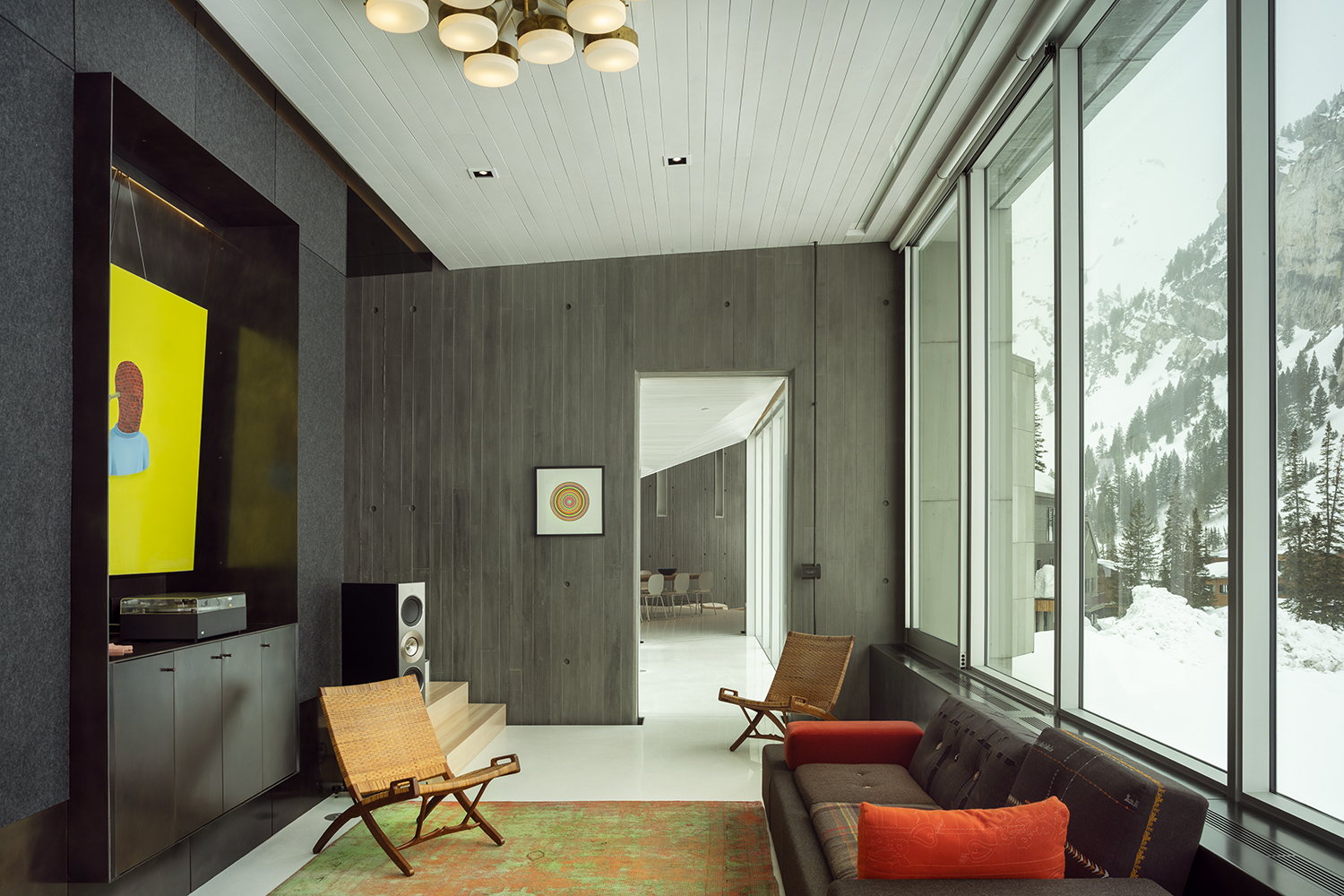 Inside the Alta Ski House. Photo / Nic Lehoux