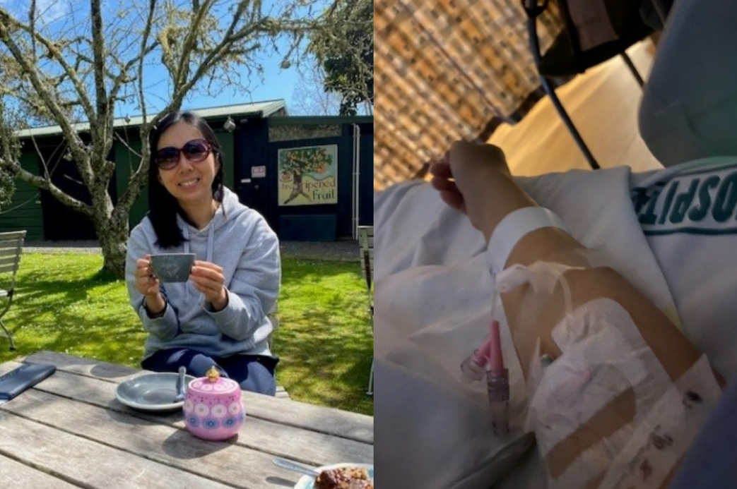 Sarah Cheung started experiencing severe back pain in 2021, which turned out to be a telltale sign of cancer. Photos / Supplied