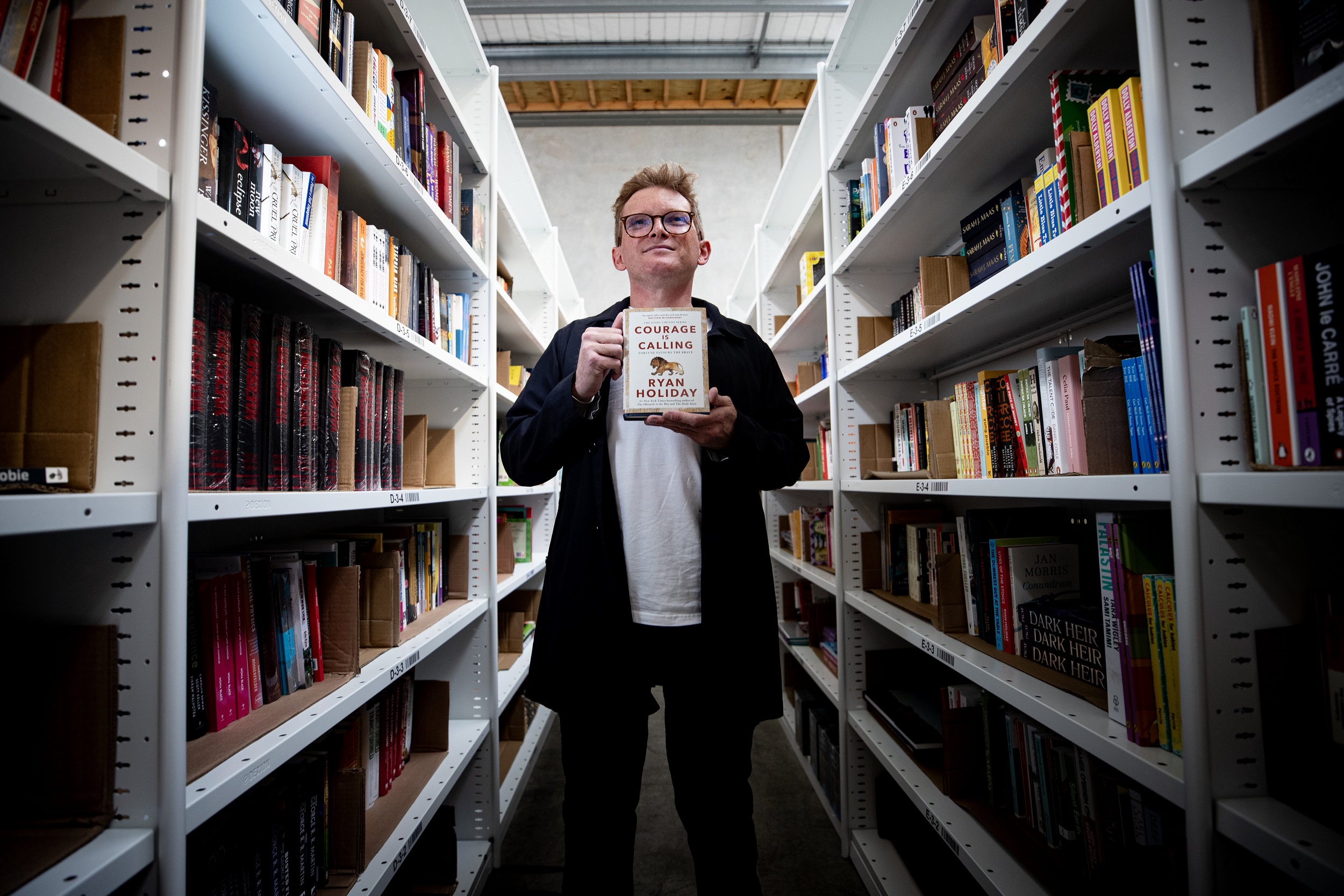 Getting high on his own supply: Bland says Courage is Calling by Ryan Holiday – an exponent of Stoic philosophy – was an inspiration during times of self-doubt as he planned his new business. Book Hero stocks the title. Photo / Dean Purcell