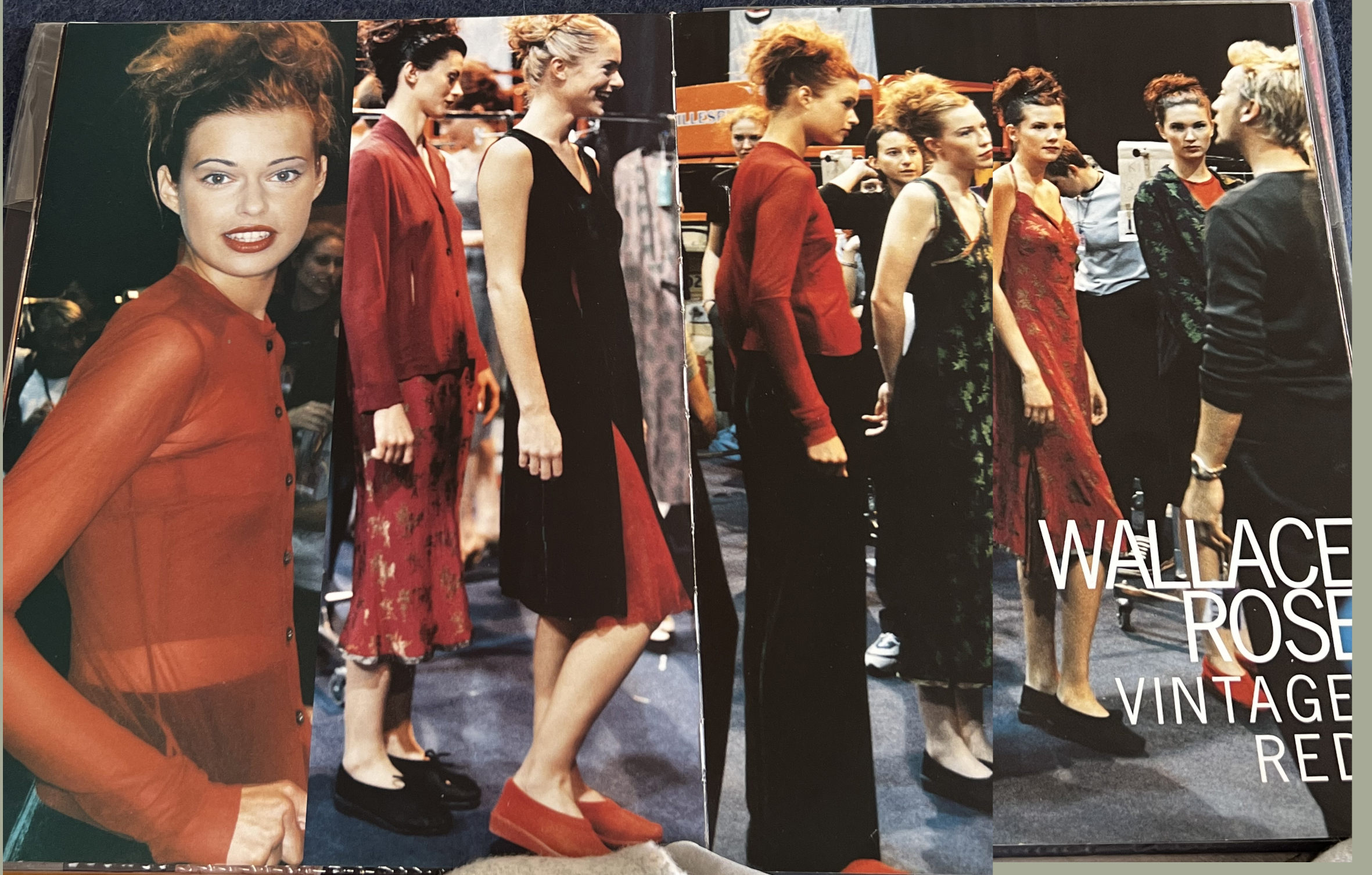 Wallace Rose designs backstage at Australian Fashion Week 1997. Photo / Supplied