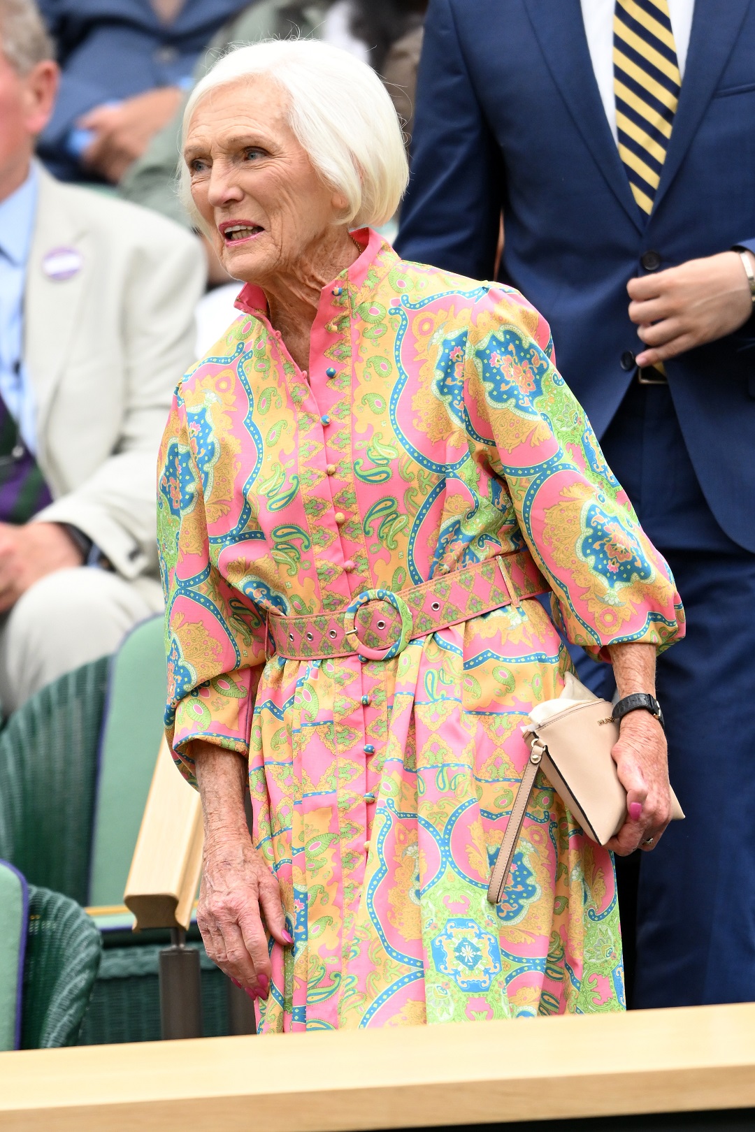 Dame Mary Berry at day seven of Wimbledon. Photo / Karwai Tang, Getty Images