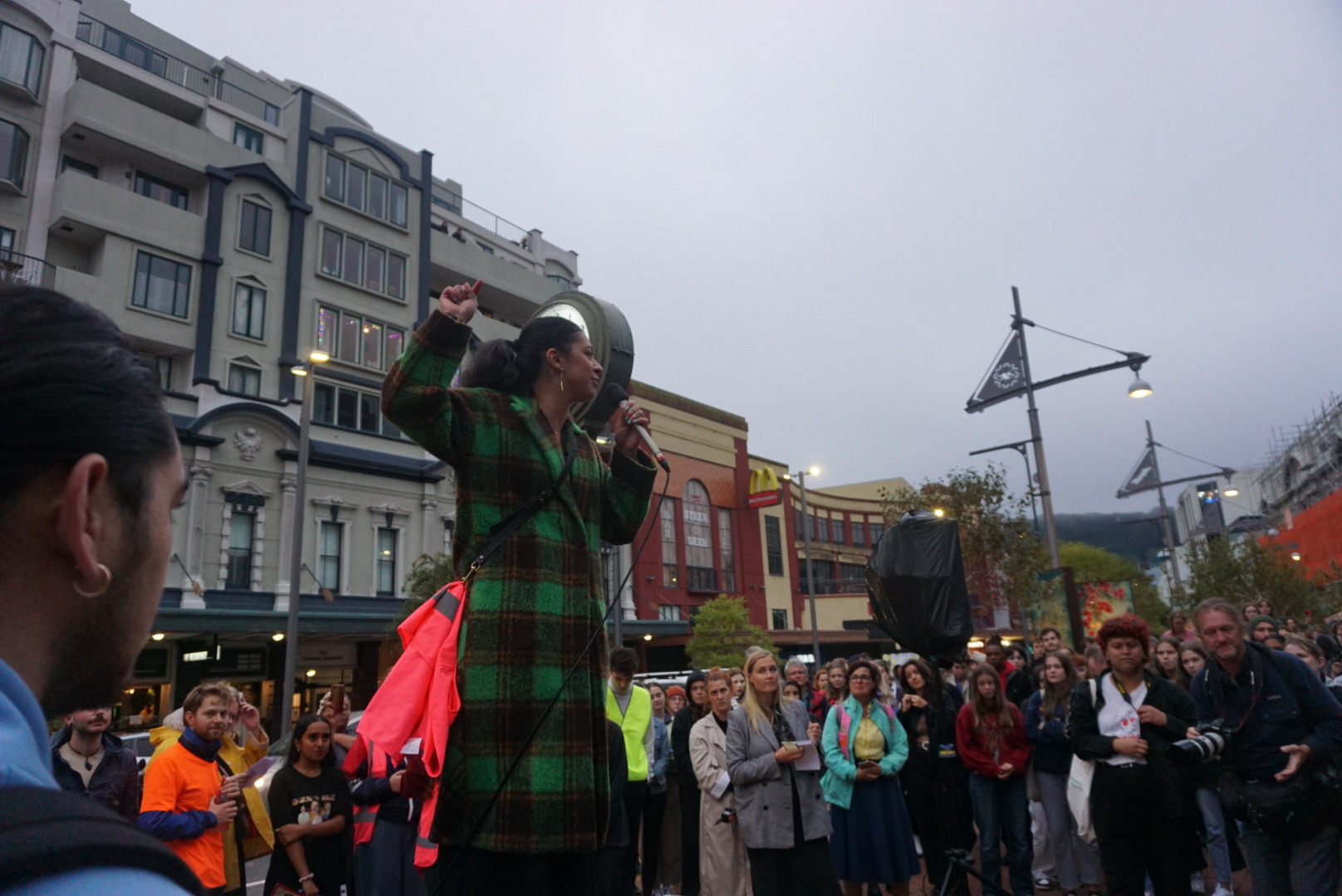 Tamatha Paul speaking at a rally against sexual violence on the capital's streets in 2021. Photo / Katie Harris
