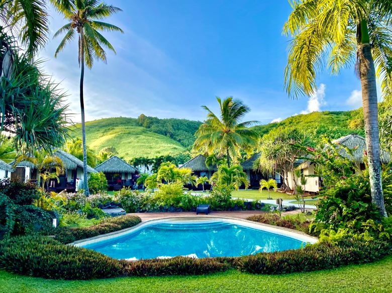 Aitutaki has long been favoured by honeymooners, but places like the Tamanu Beach Resort are now welcoming families too. Photo / Tim Roxborogh