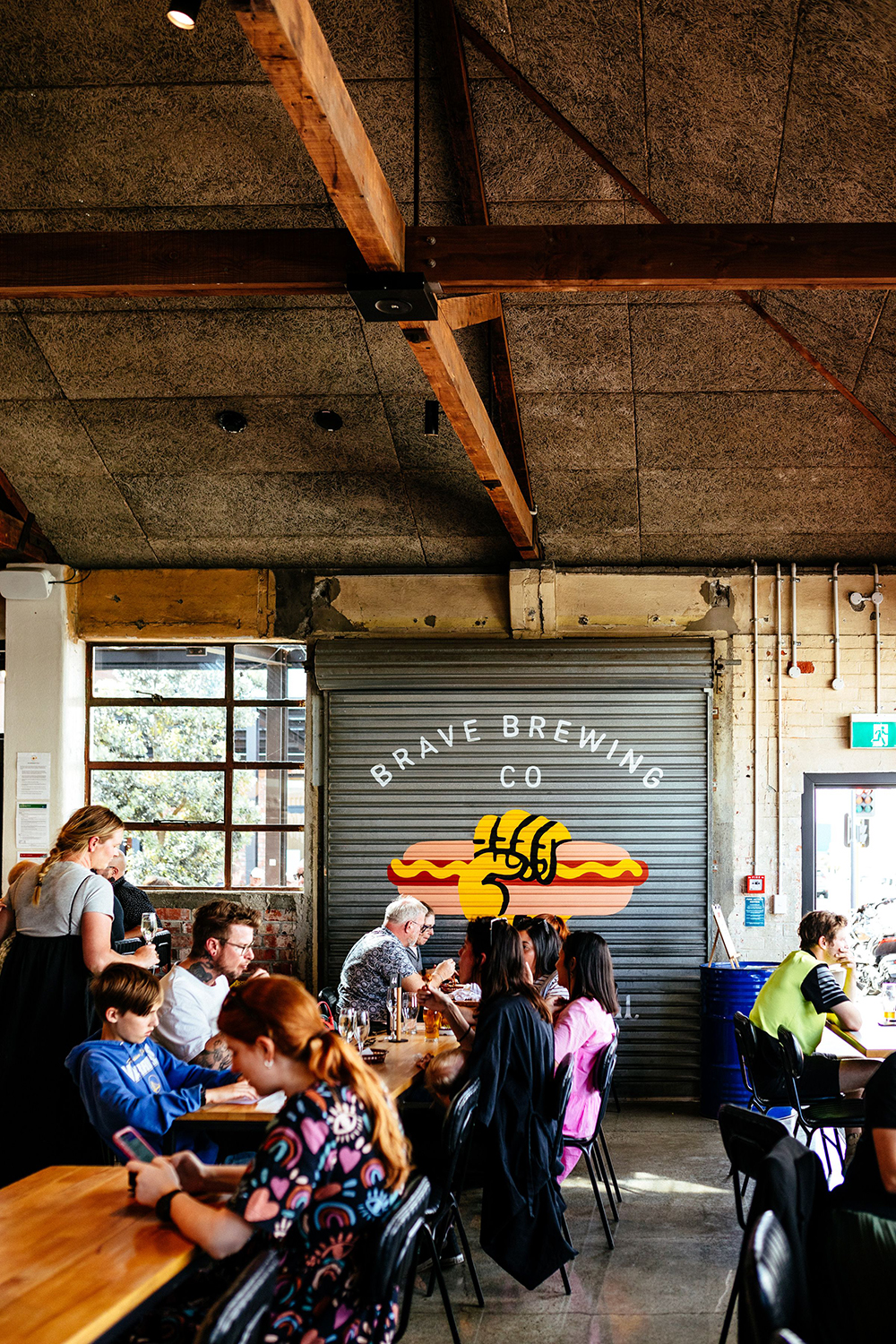 
“I had a fantastic spicy chicken burger with a side of beef-loaded fries,” says Jesse Mulligan on dining at craft brewery and restaurant Brave Brewing Co. Photo / Supplied
