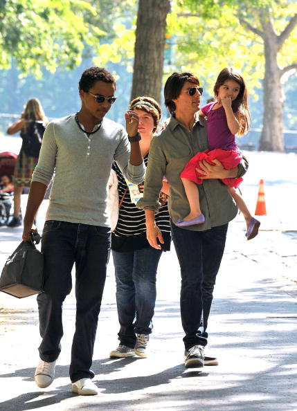 Tom Cruise with children (from left) Connor, Isabella and Suri in Central Park, New York, in 2010. Photo / Getty Images