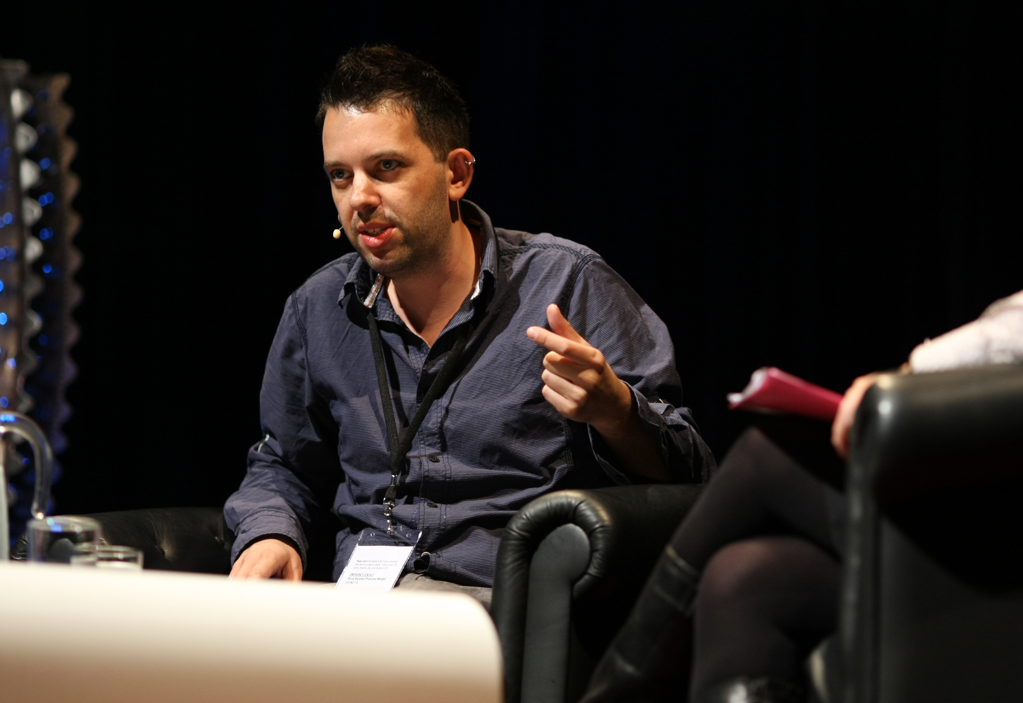 Australian author Antony Loewenstein talks about his book My Israel Question during the Auckland Writers and Readers Festival. Photo / NZH
