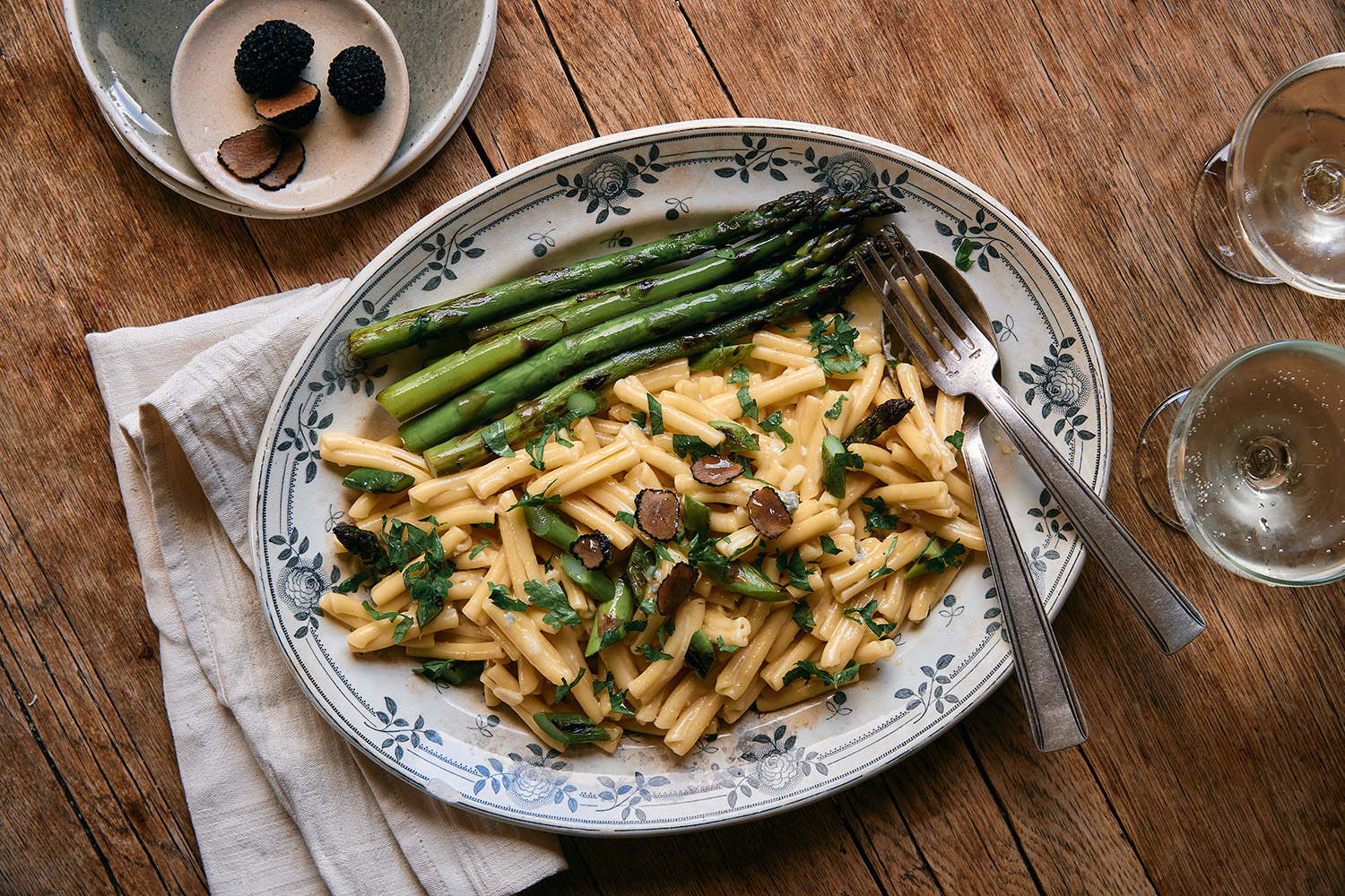 Truffles are a nice addition to this cheesy pasta — and a little goes a long way. Photo / Babiche Martens